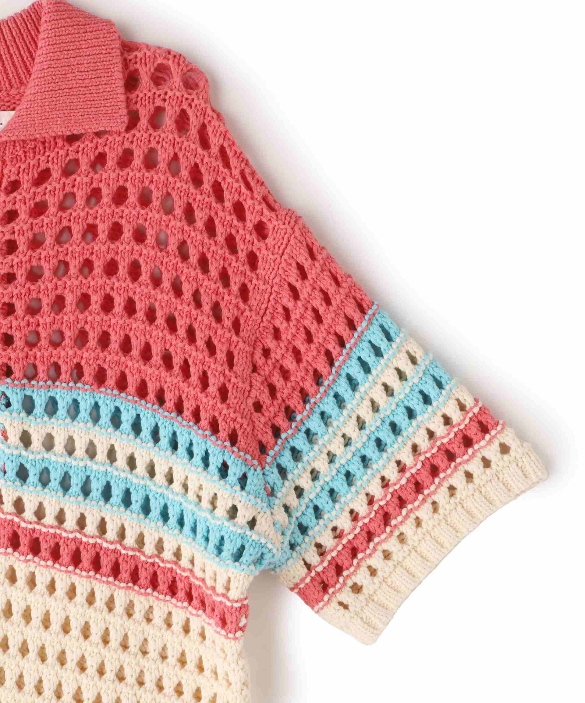 トップス voltagecontrolfilter MeshBorderKnitPolo VOLTAGE CONTROL FILTER/Mesh Border Knit Polo