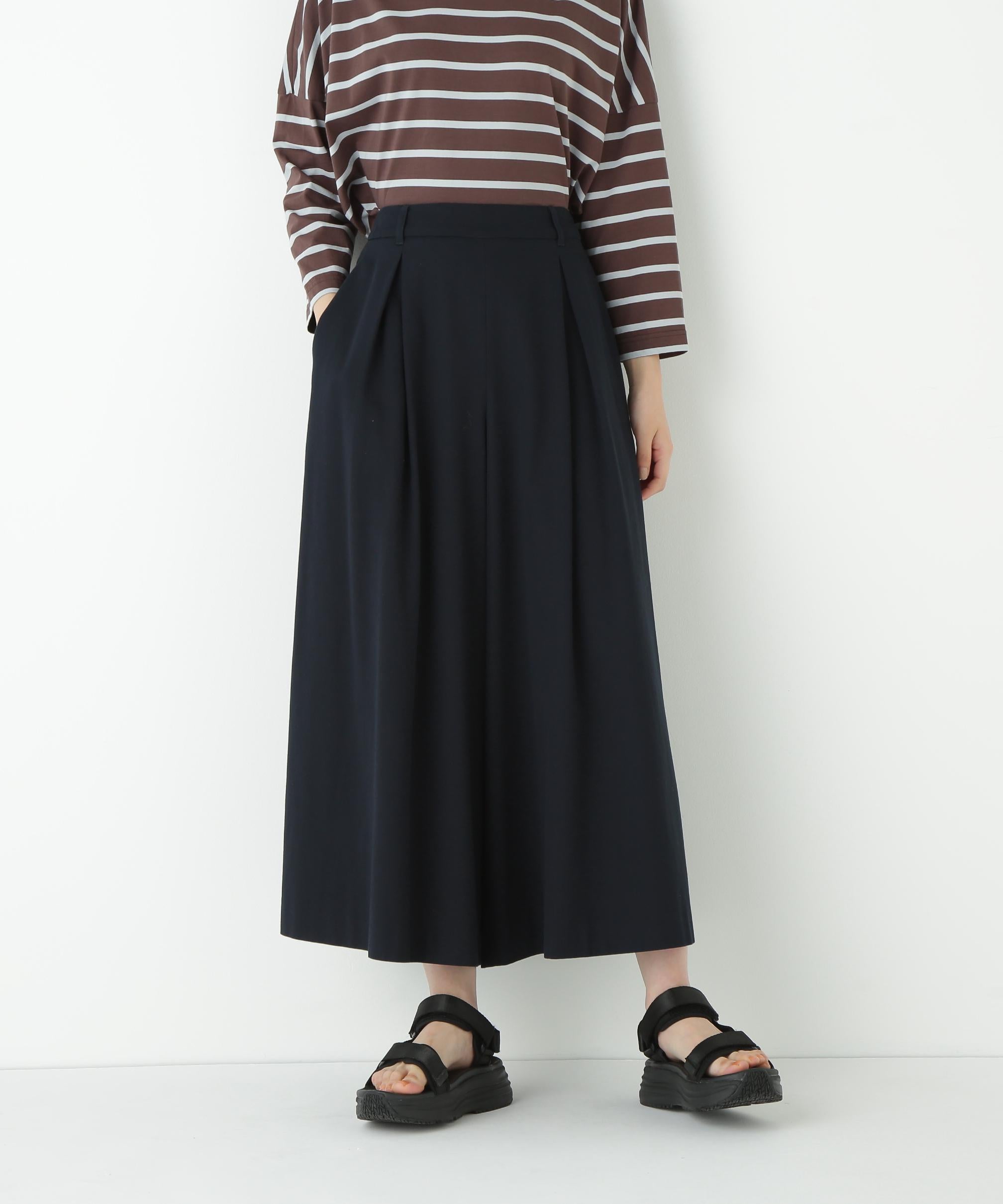 ◆コットンガスボイルバラシャタックスカーチョ ネイビー