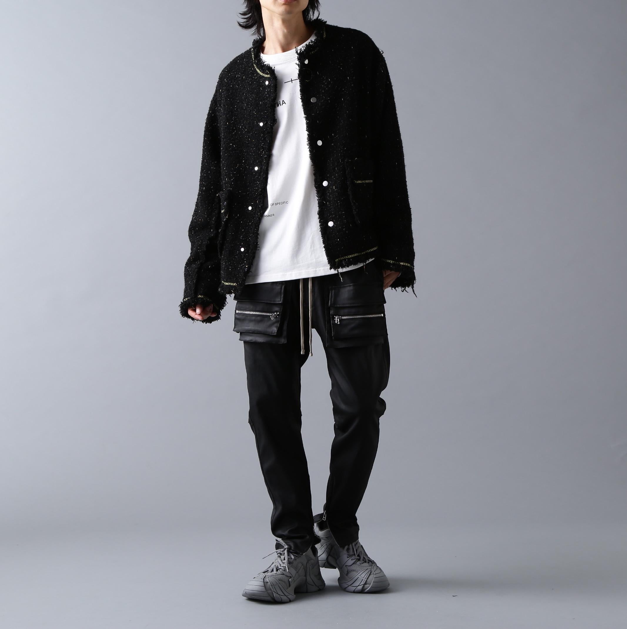 DankeSchon/ダンケシェーン/CHAIN EMR>OIDE>Y TWEED JACKET ブラック