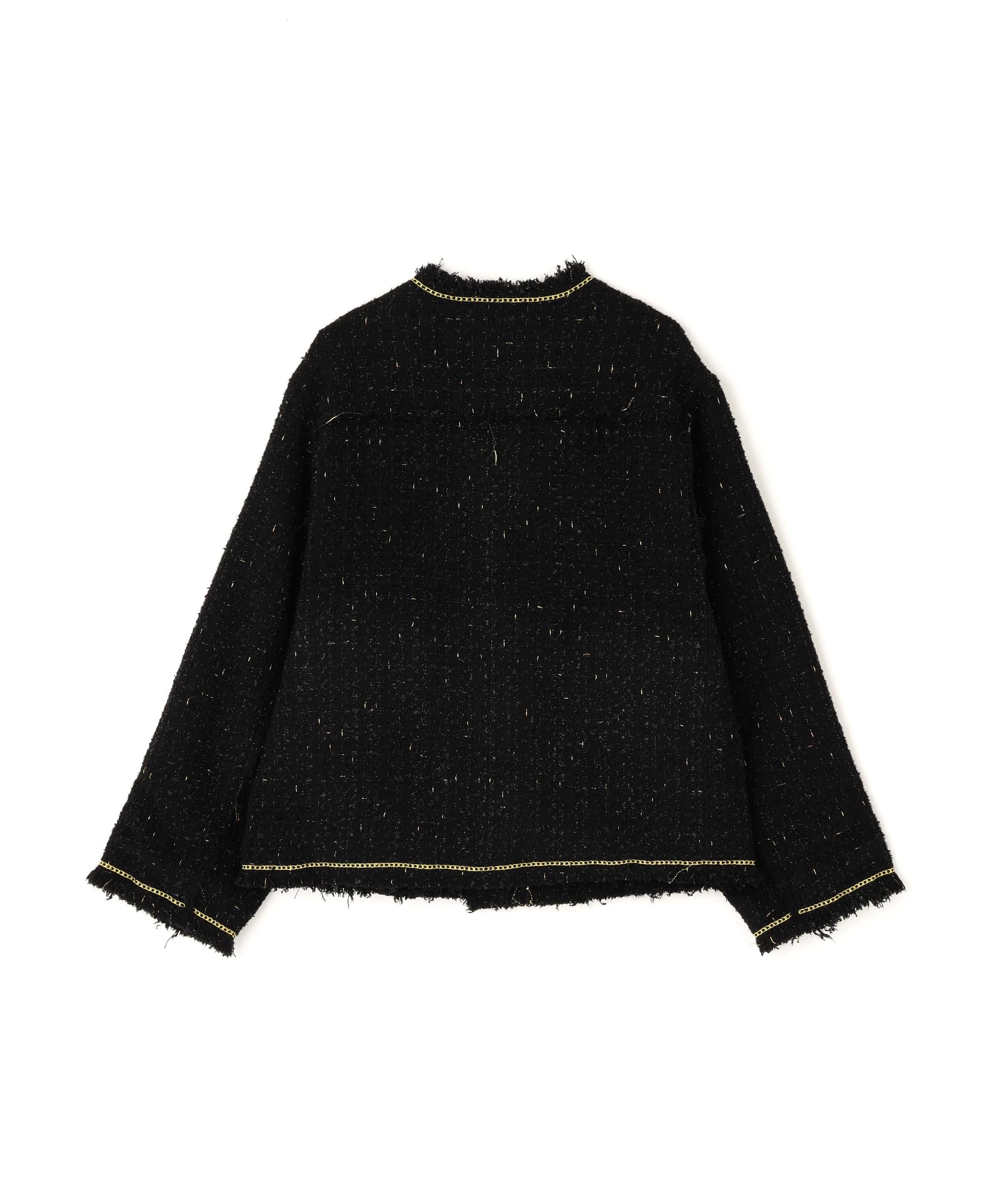 DankeSchon/ダンケシェーン/CHAIN EMR>OIDE>Y TWEED JACKET ブラック