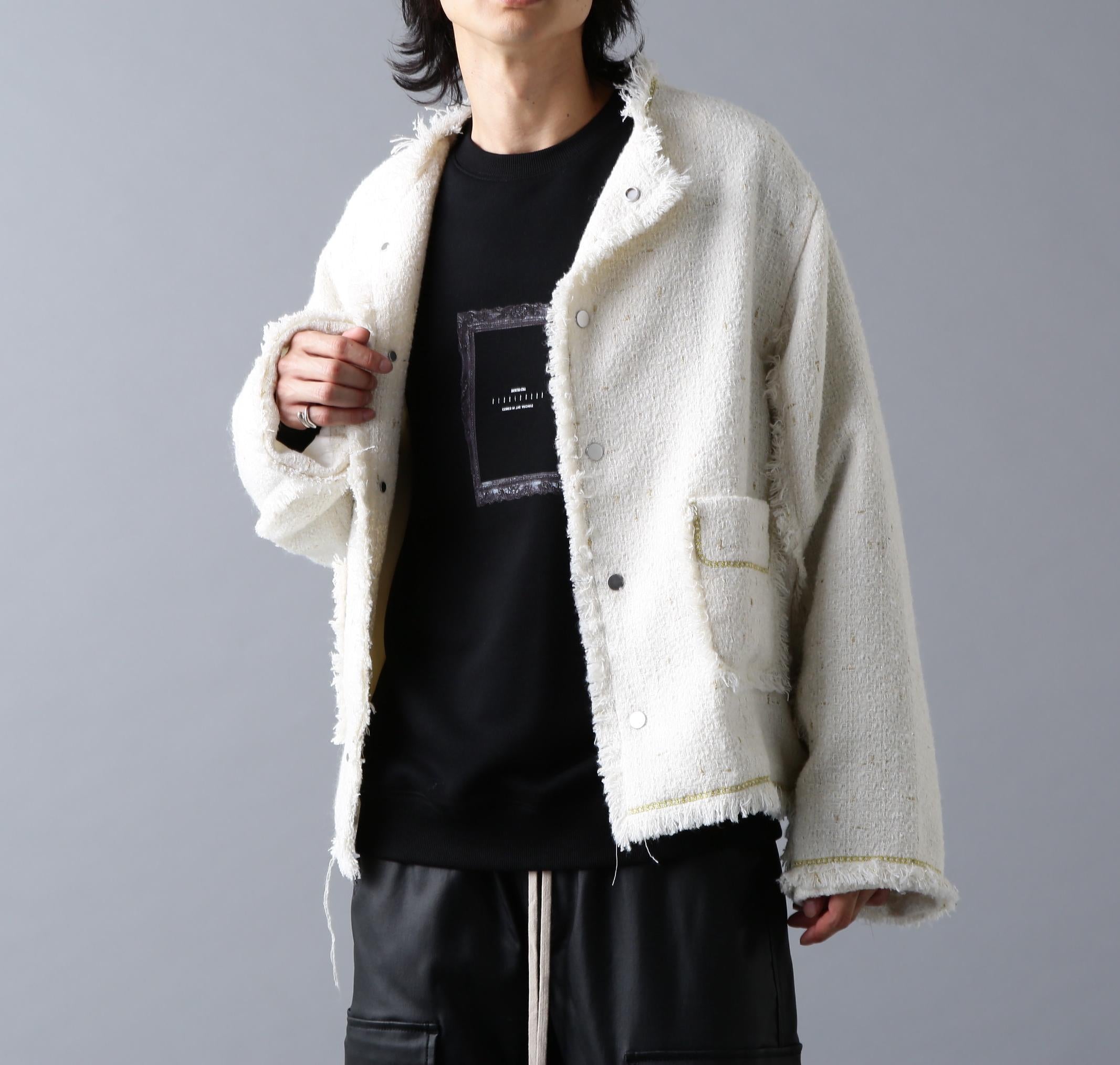 DankeSchon/ダンケシェーン/CHAIN EMR>OIDE>Y TWEED JACKET ホワイト