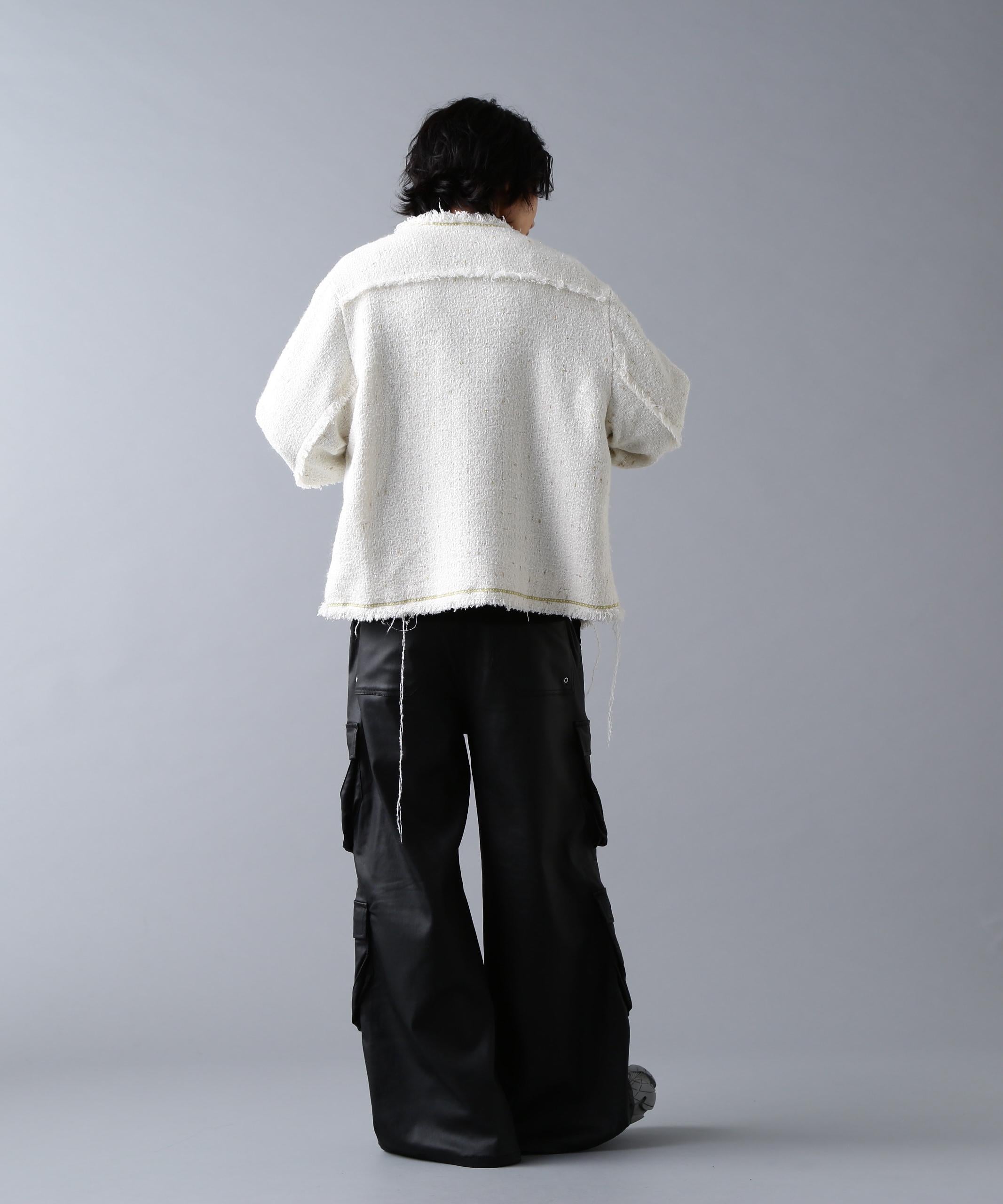 DankeSchon/ダンケシェーン/CHAIN EMR>OIDE>Y TWEED JACKET ホワイト