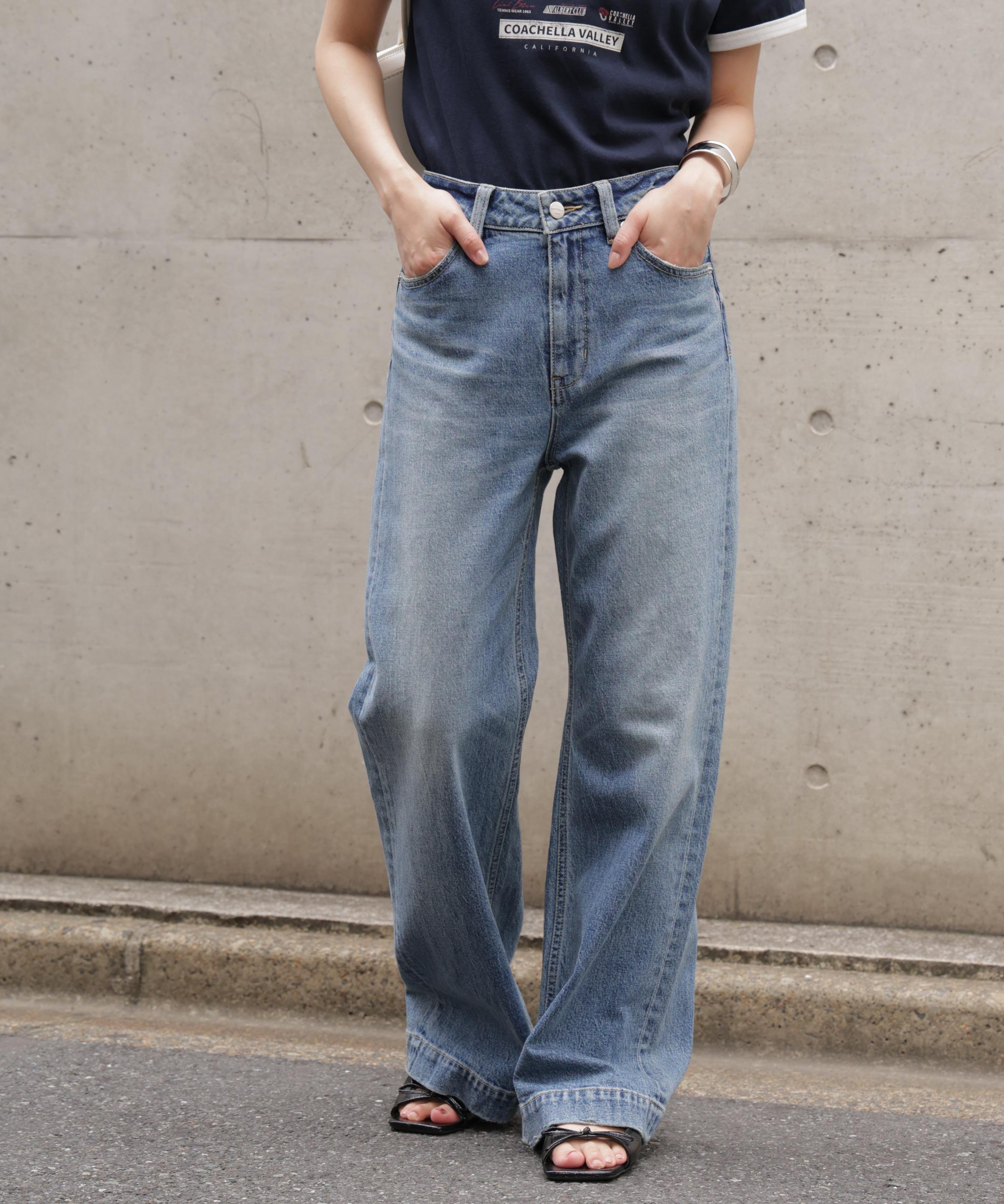 〈フリーズマート別注〉PICCADILLY ベーシックワイドデニムパンツ インディゴ2