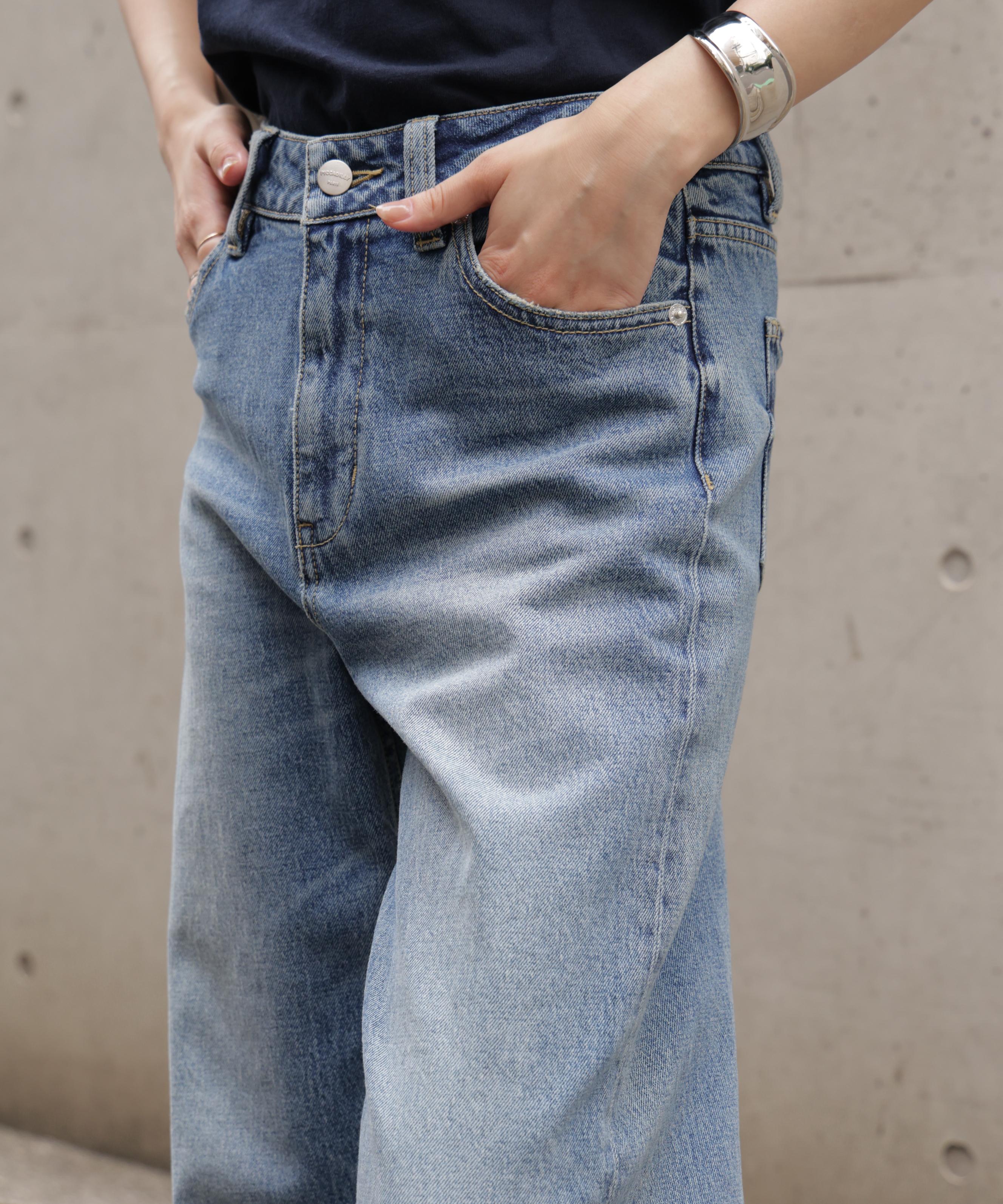〈フリーズマート別注〉PICCADILLY ベーシックワイドデニムパンツ インディゴ2