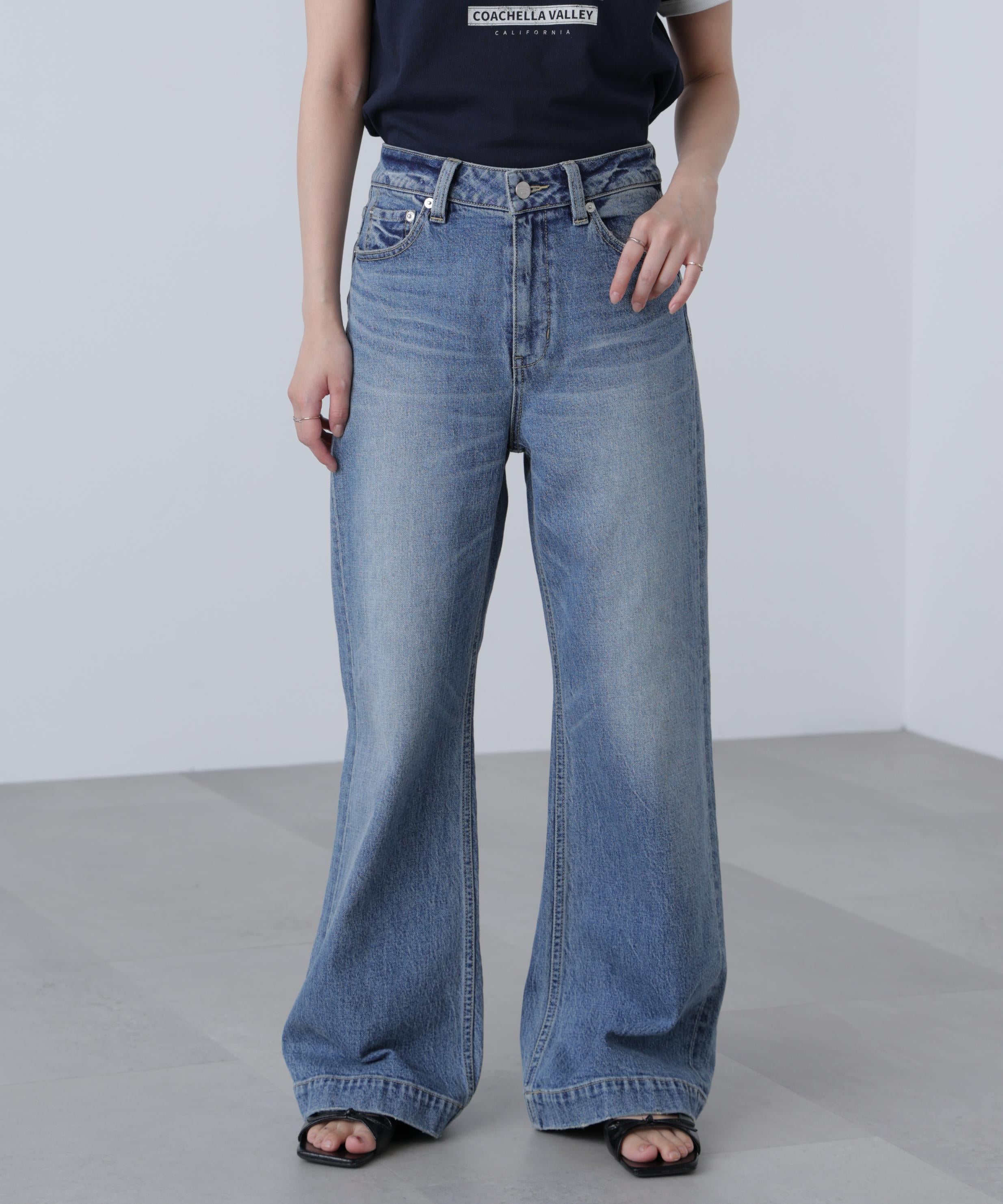 〈フリーズマート別注〉PICCADILLY ベーシックワイドデニムパンツ インディゴ2