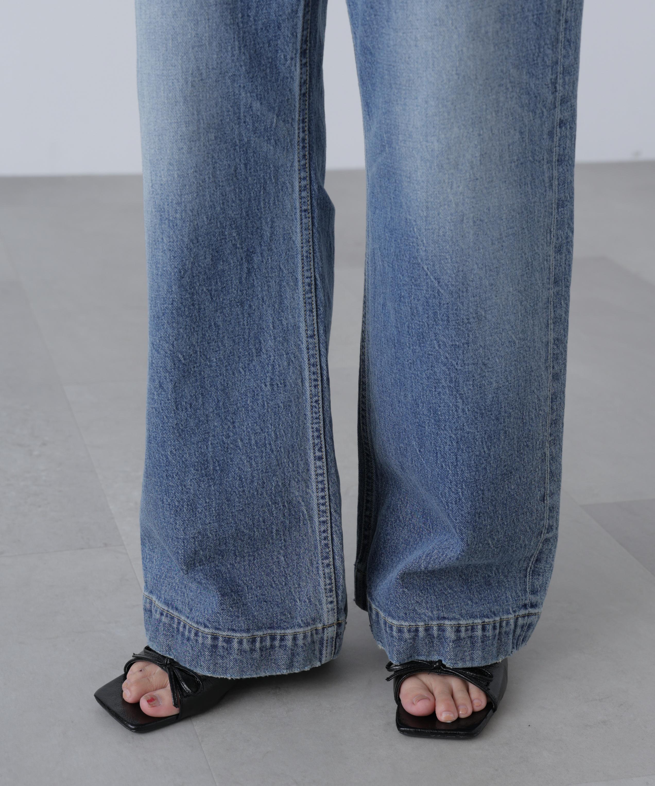 〈フリーズマート別注〉PICCADILLY ベーシックワイドデニムパンツ インディゴ2