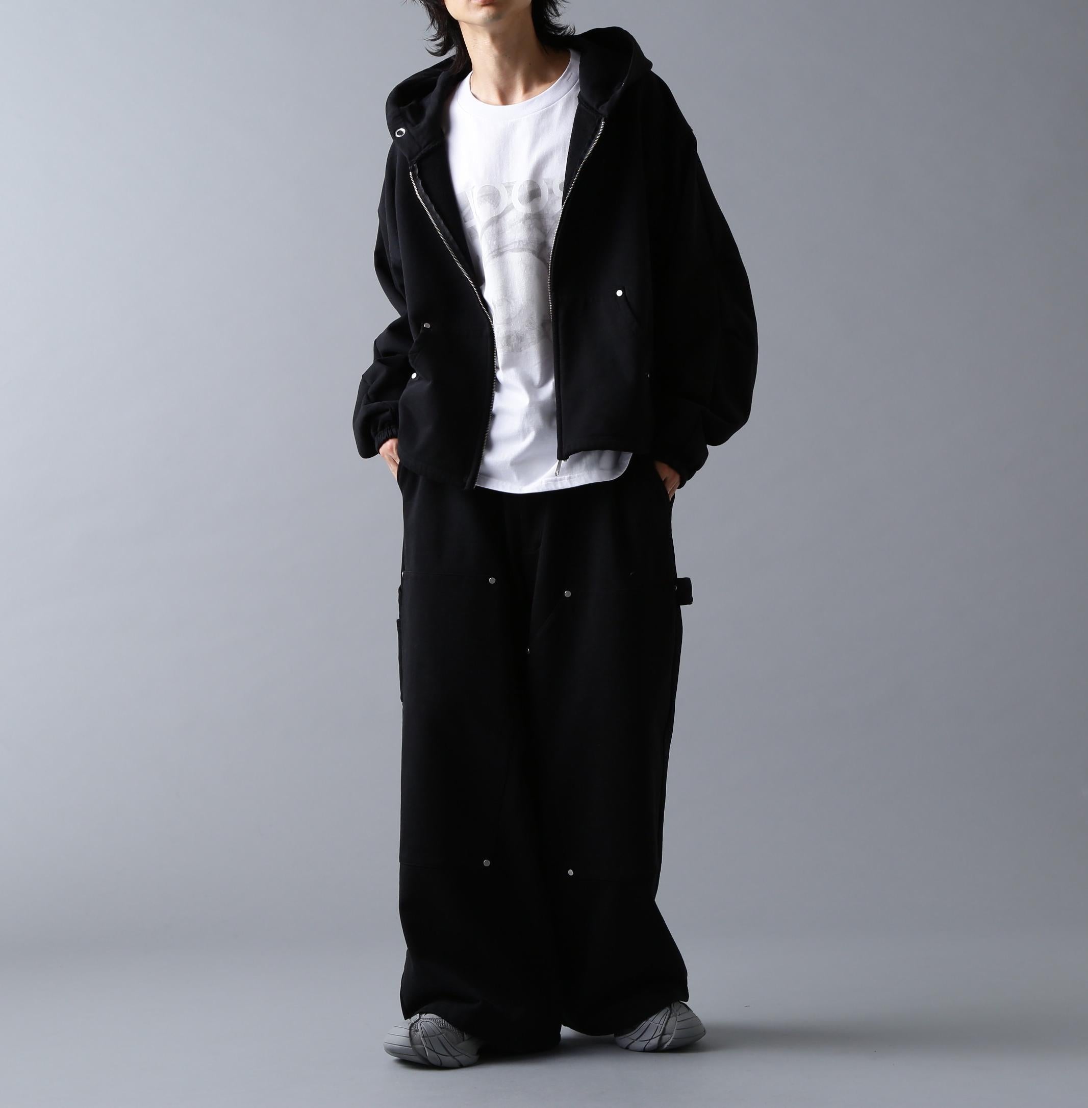 DankeSchon/ダンケシェーン/480HW SWEAT W-KNEE PAINTE> PANTS ブラック