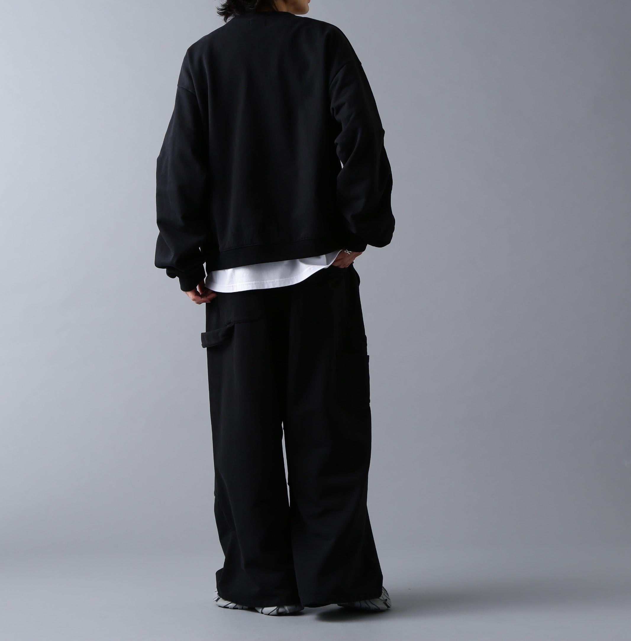 DankeSchon/ダンケシェーン/480HW SWEAT W-KNEE PAINTE> PANTS ブラック