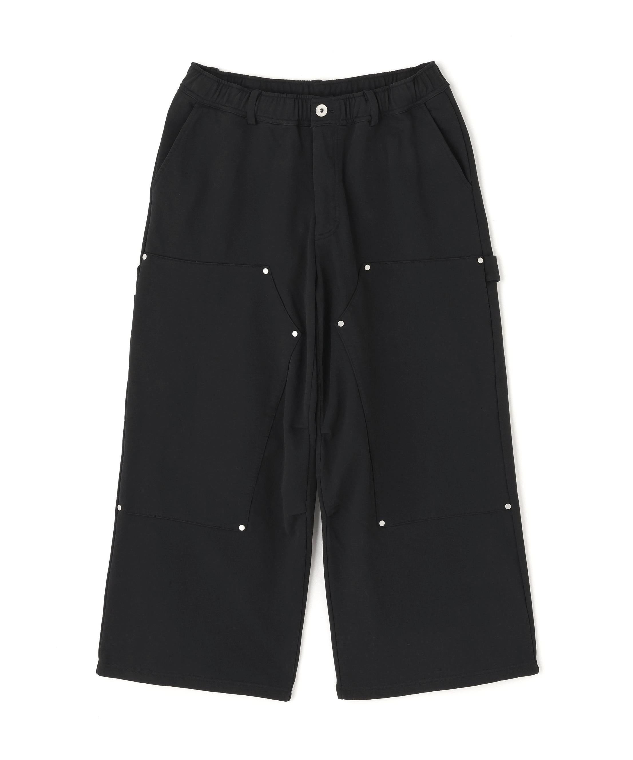DankeSchon/ダンケシェーン/480HW SWEAT W-KNEE PAINTE> PANTS ブラック
