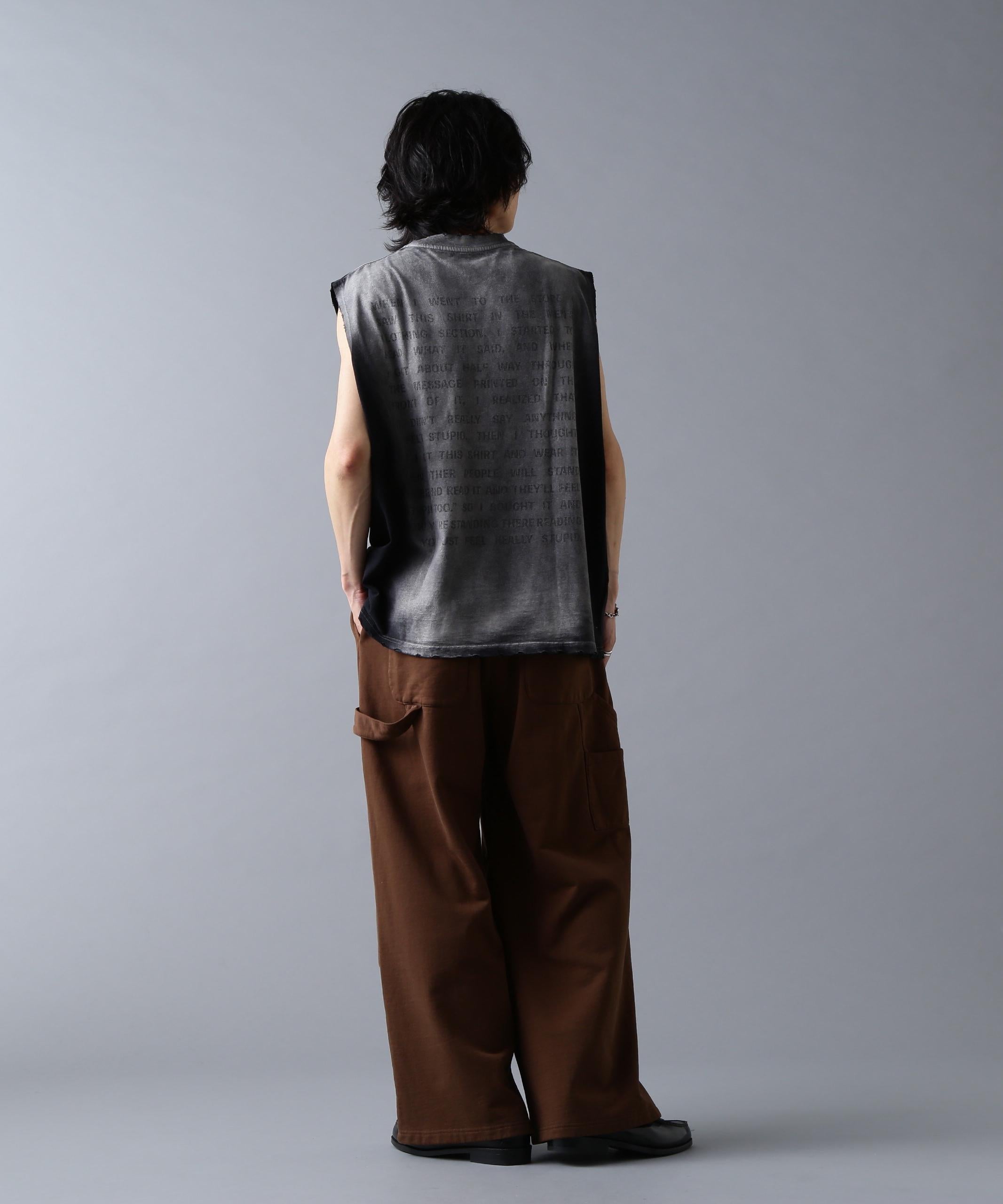 DankeSchon/ダンケシェーン/480HW SWEAT W-KNEE PAINTE> PANTS ブラウン