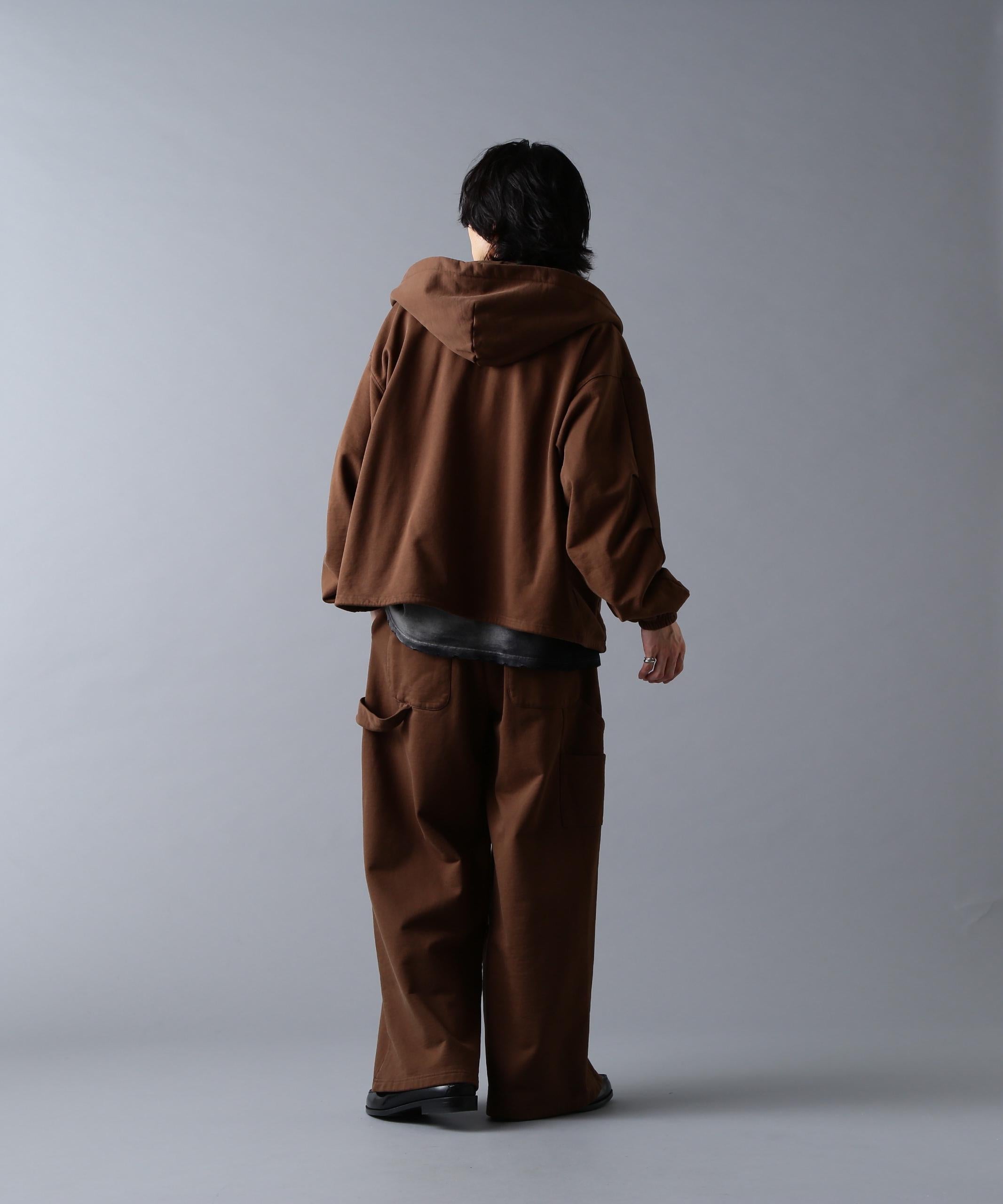 DankeSchon/ダンケシェーン/480HW SWEAT W-KNEE PAINTE> PANTS ブラウン
