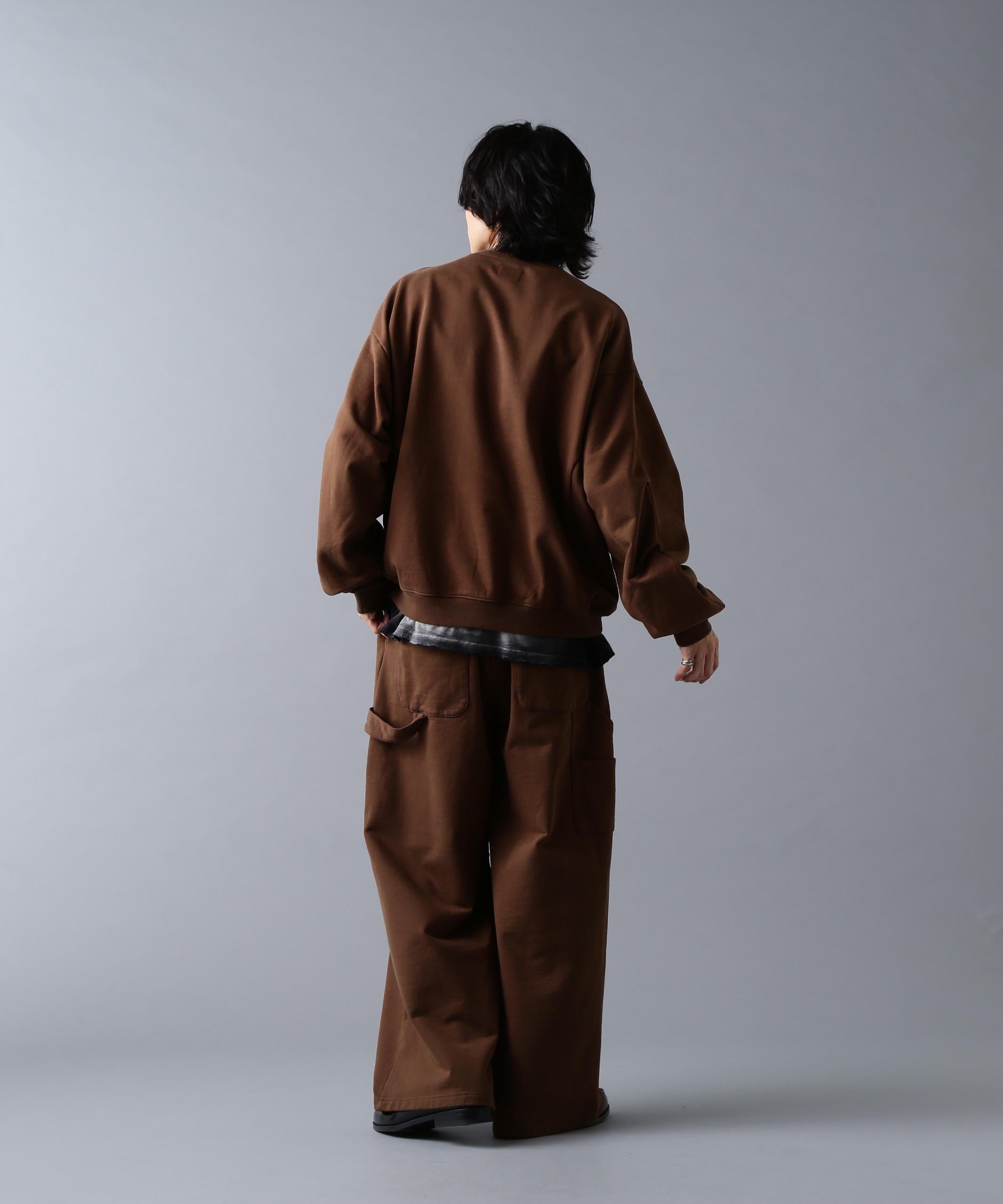 DankeSchon/ダンケシェーン/480HW SWEAT W-KNEE PAINTE> PANTS ブラウン