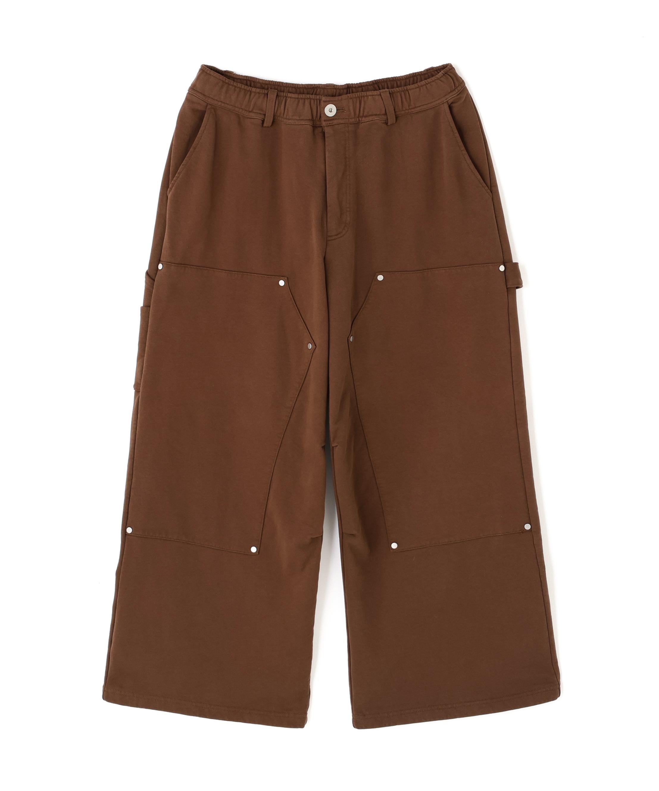 DankeSchon/ダンケシェーン/480HW SWEAT W-KNEE PAINTE> PANTS ブラウン