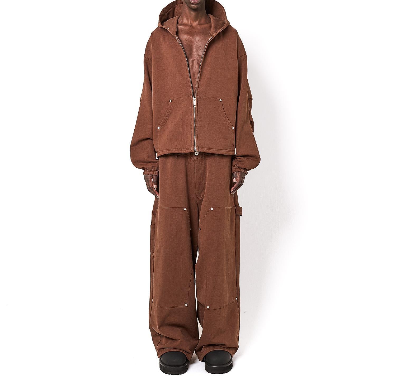 DankeSchon/ダンケシェーン/480HW SWEAT W-KNEE PAINTER PANTS ブラウン