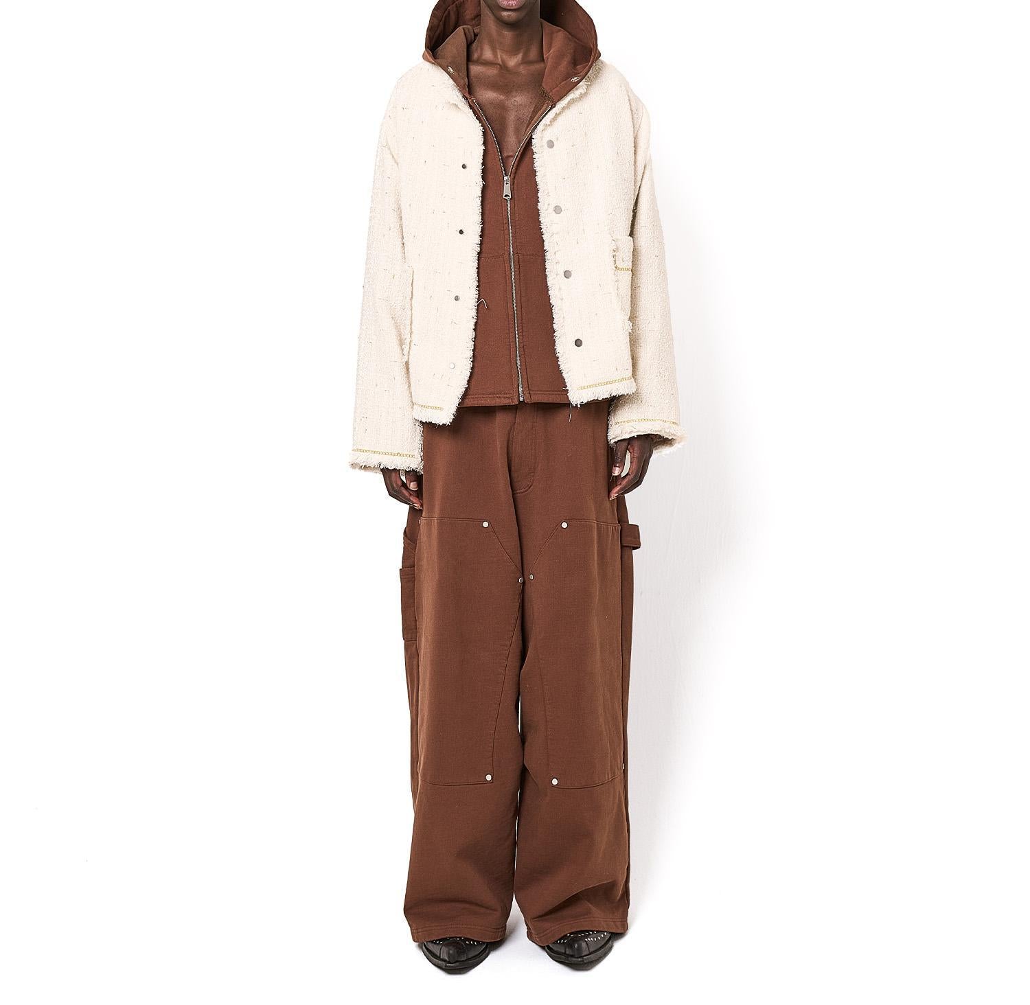 DankeSchon/ダンケシェーン/480HW SWEAT W-KNEE PAINTER PANTS ブラウン