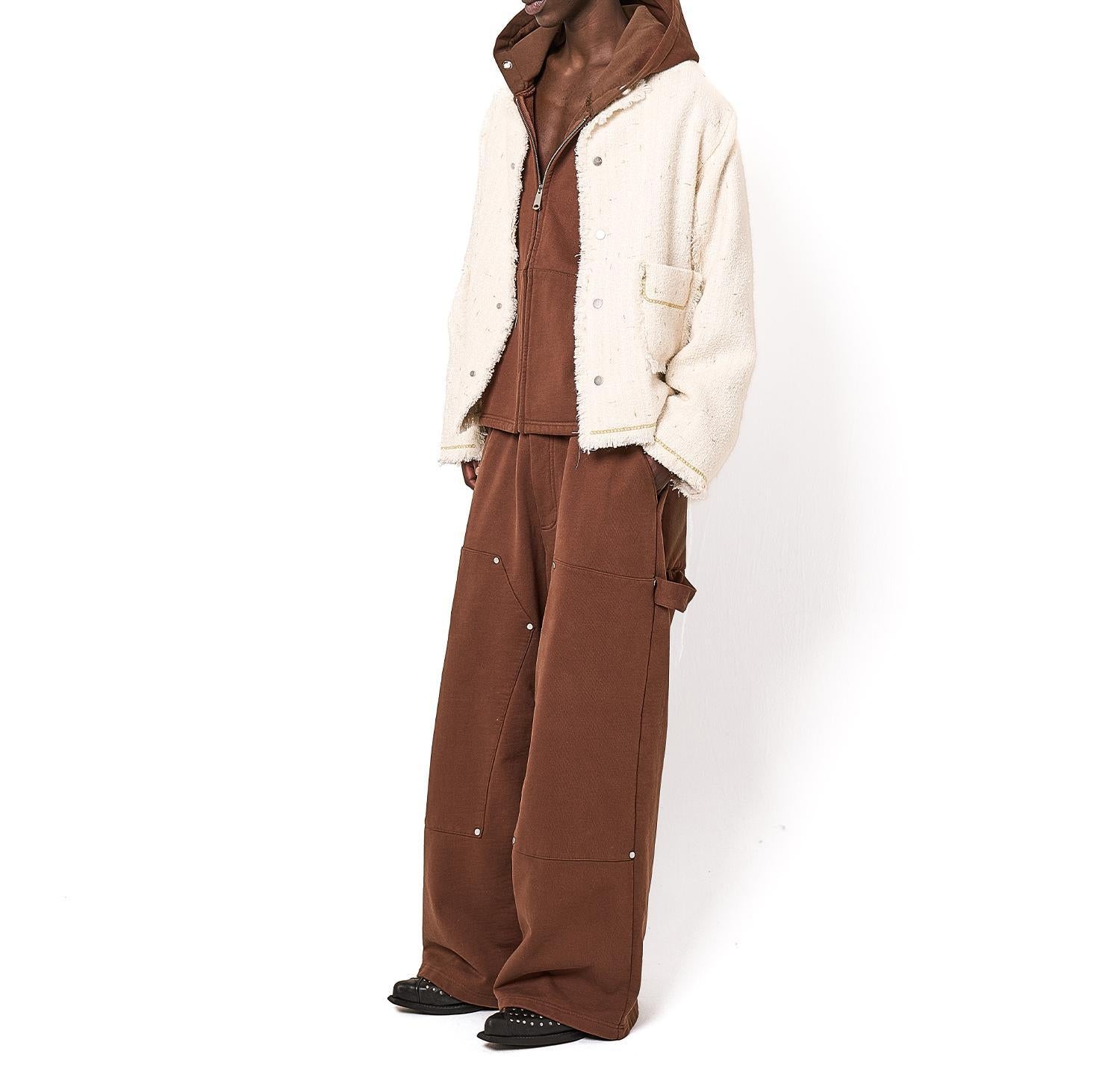 DankeSchon/ダンケシェーン/480HW SWEAT W-KNEE PAINTER PANTS ブラウン
