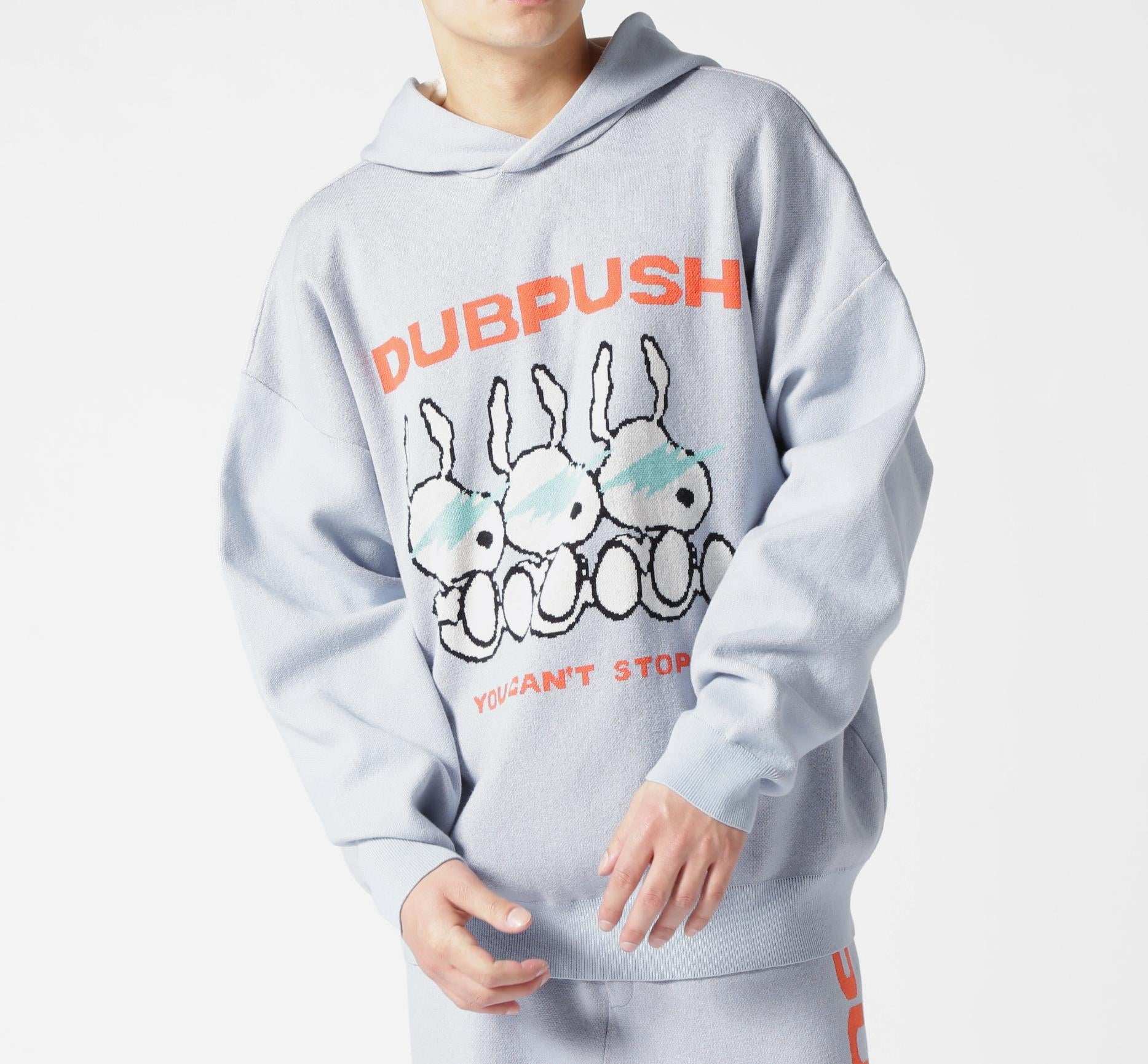TAIN DOURLE PUSH/タインダブルプッシュ/Exc. KNIT HOODIE ブルー