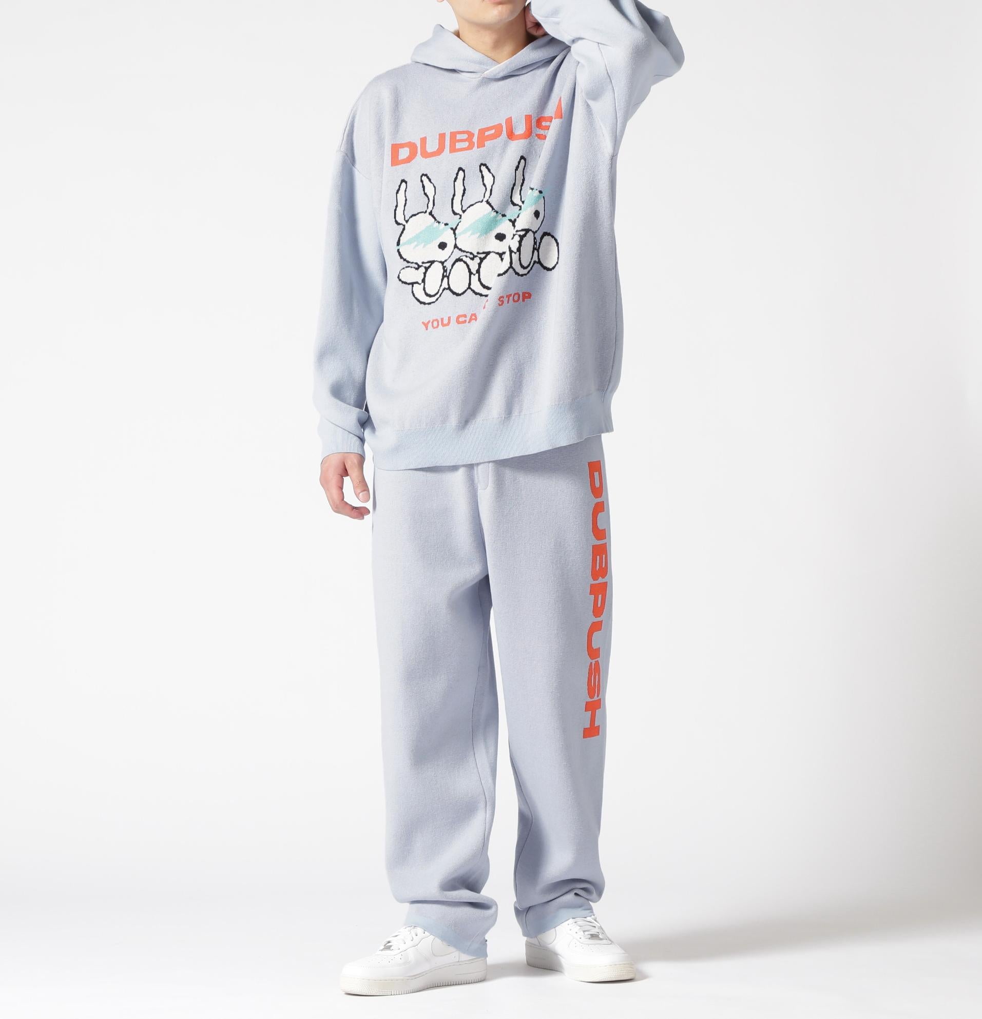 TAIN DOURLE PUSH/タインダブルプッシュ/Exc. KNIT HOODIE ブルー