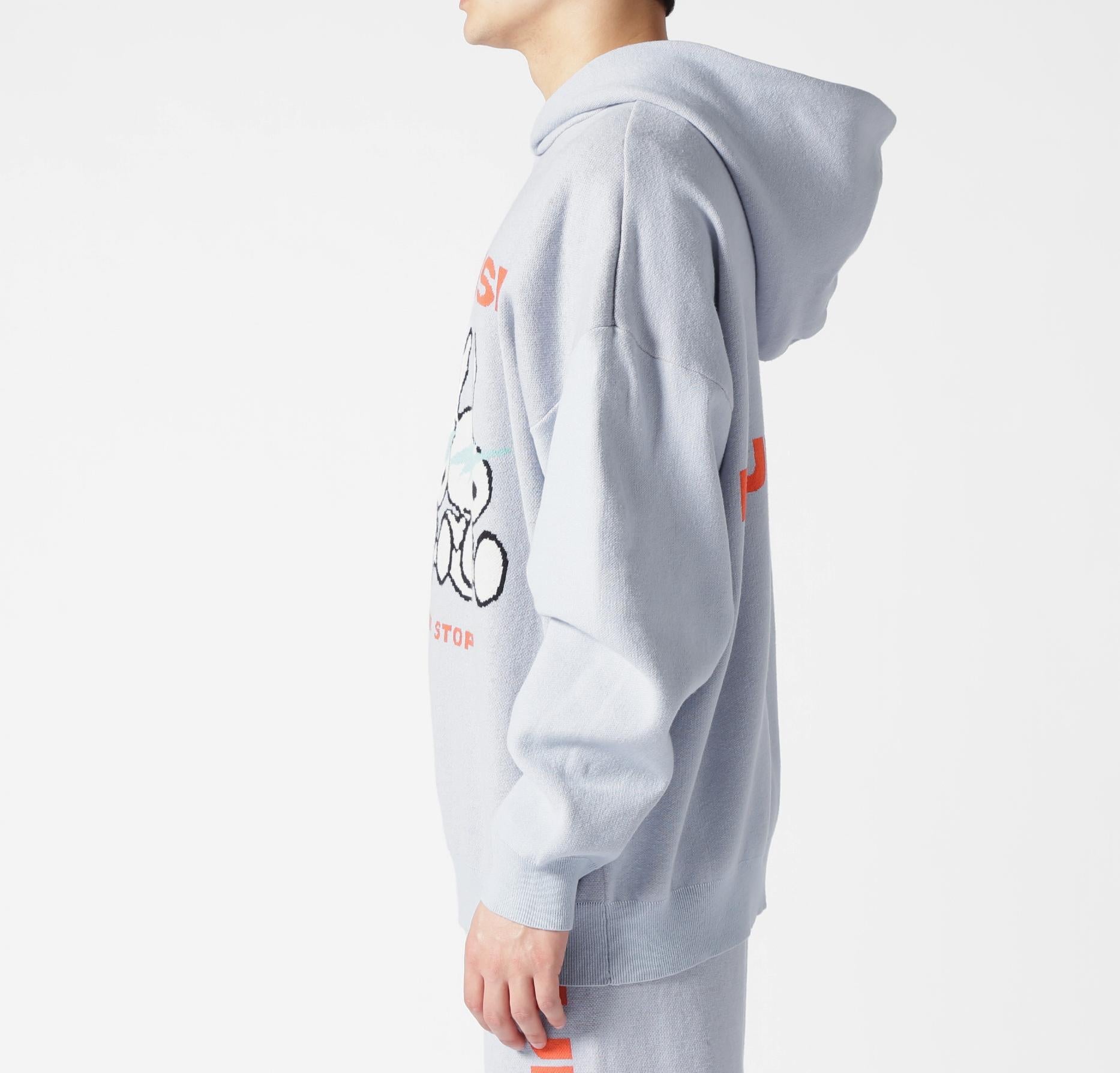 TAIN DOURLE PUSH/タインダブルプッシュ/Exc. KNIT HOODIE ブルー