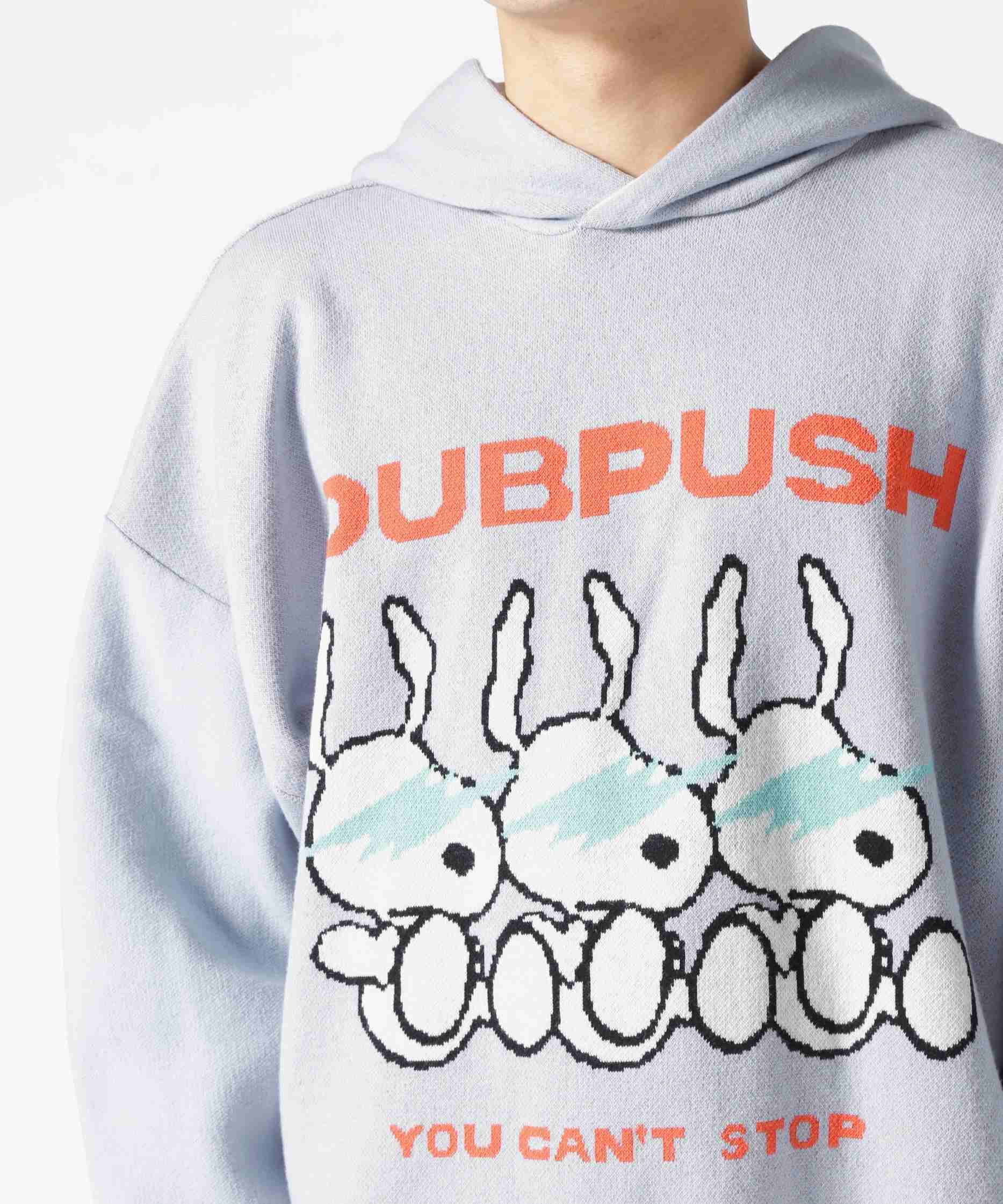 TAIN DOURLE PUSH/タインダブルプッシュ/Exc. KNIT HOODIE ブルー