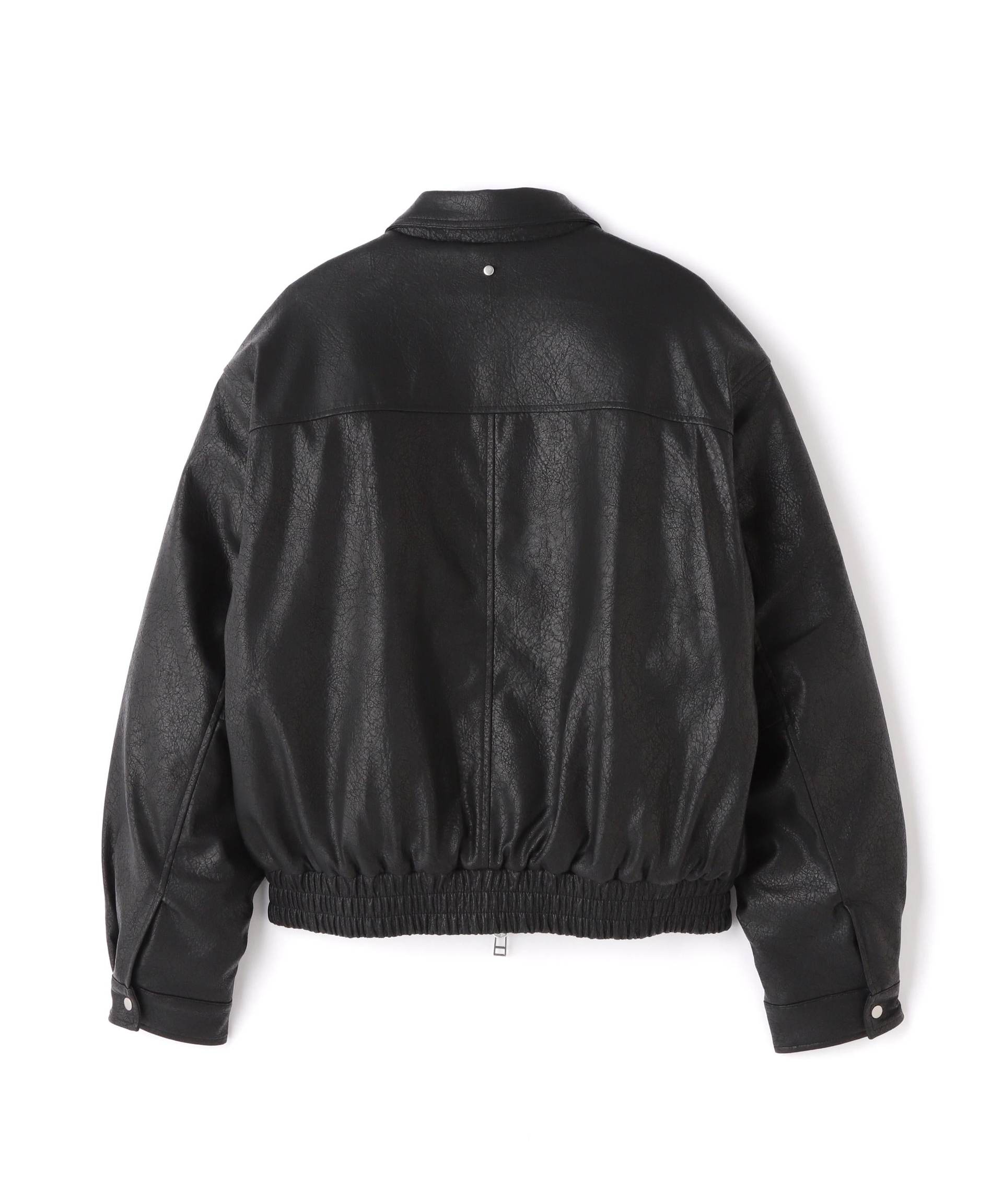 【新品未使用】HINSON フェード加工 サテン ベトジャン ブラック M DankeSchon/ダンケシェーン/PU LEATHER A2 BLOUSON