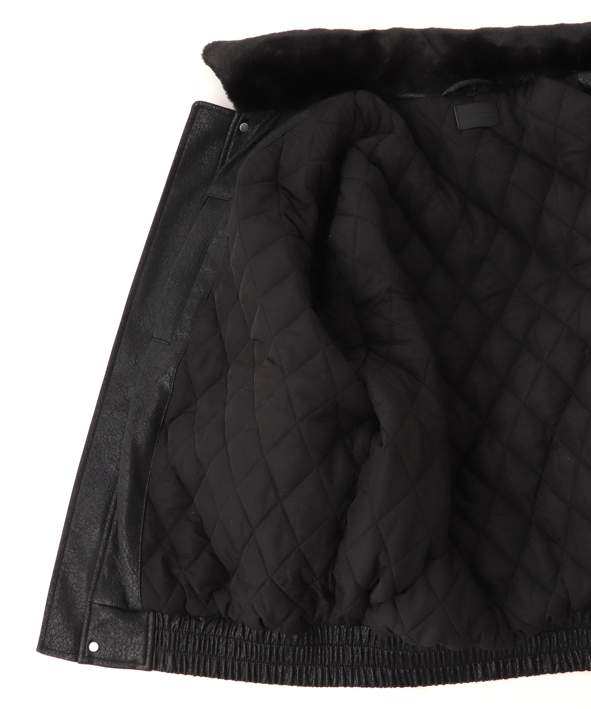 【新品未使用】HINSON フェード加工 サテン ベトジャン ブラック M DankeSchon/ダンケシェーン/PU LEATHER A2 BLOUSON