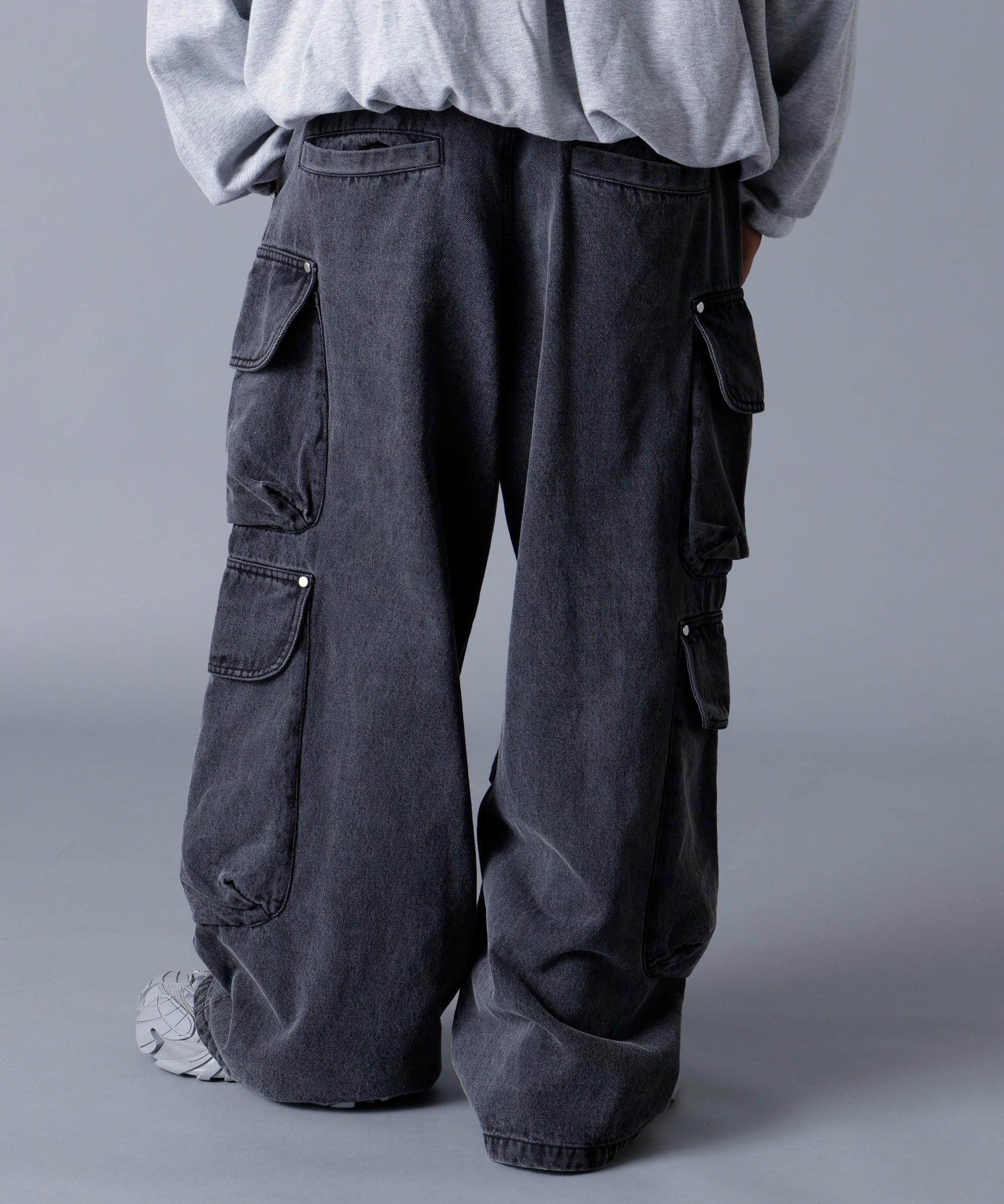 DankeSchon/ダンケシェーン/12OZ CHEMICAL DENIM CA>GO PANTS ブラック