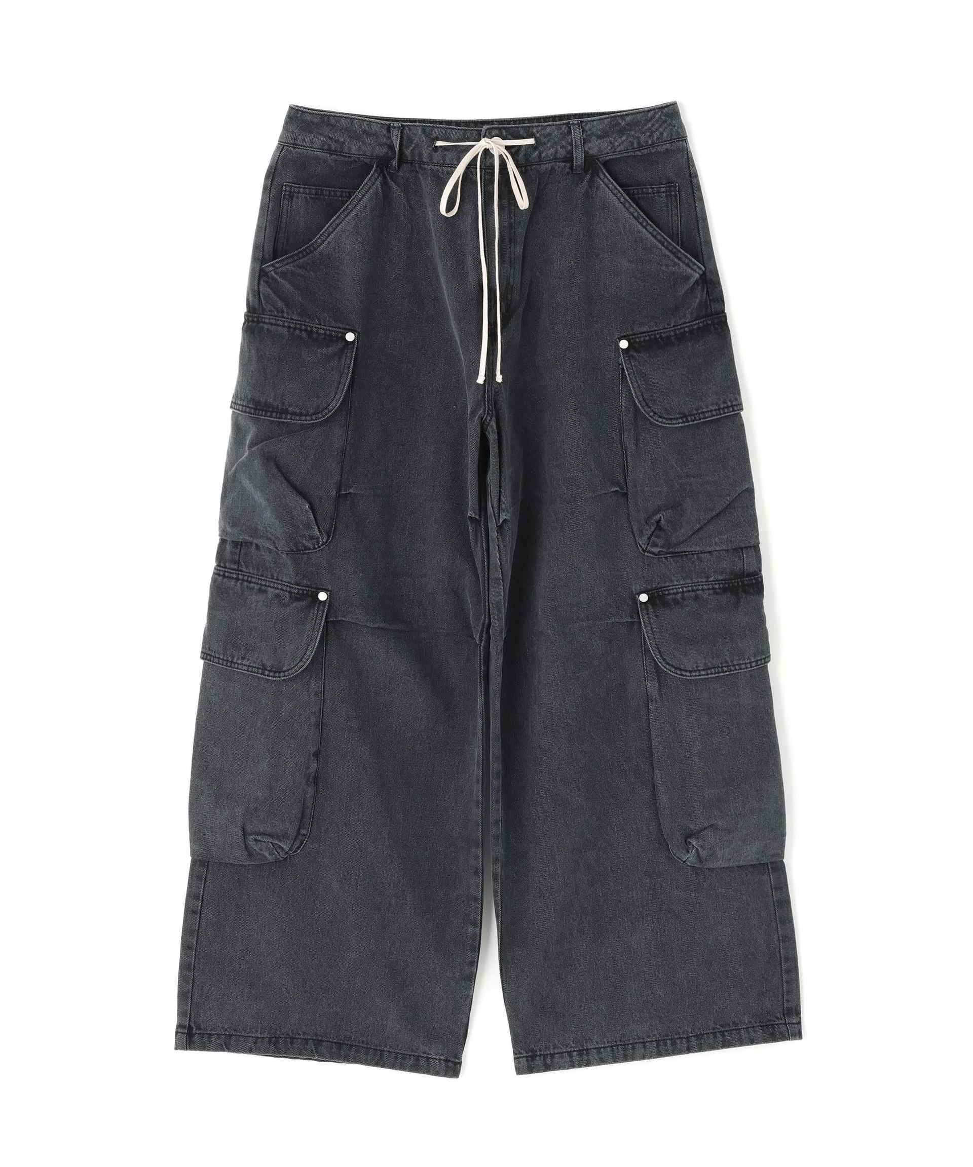DankeSchon/ダンケシェーン/12OZ CHEMICAL DENIM CA>GO PANTS ブラック