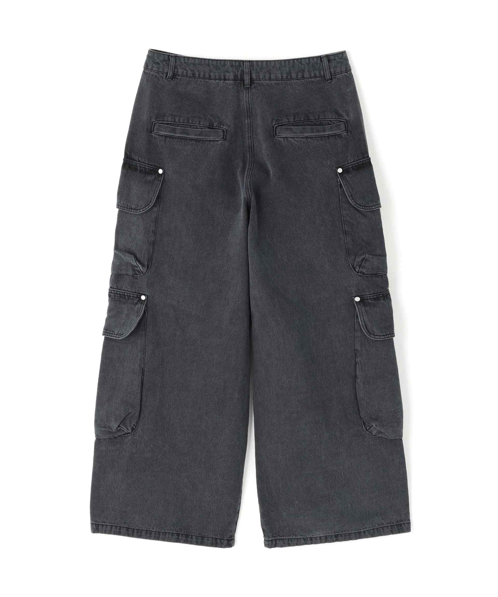 DankeSchon/ダンケシェーン/12OZ CHEMICAL DENIM CA>GO PANTS ブラック