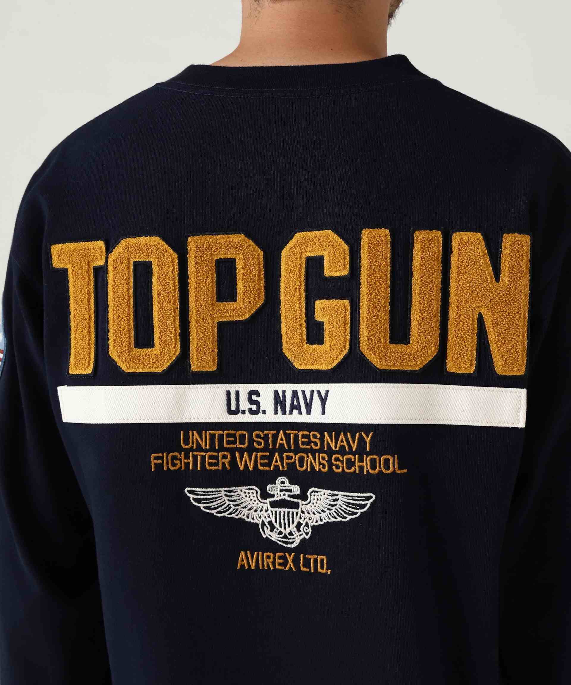 LONG SLEEVE T-SHI>T TOPGUN / 長袖 Tシャツ トップガン ネイビー