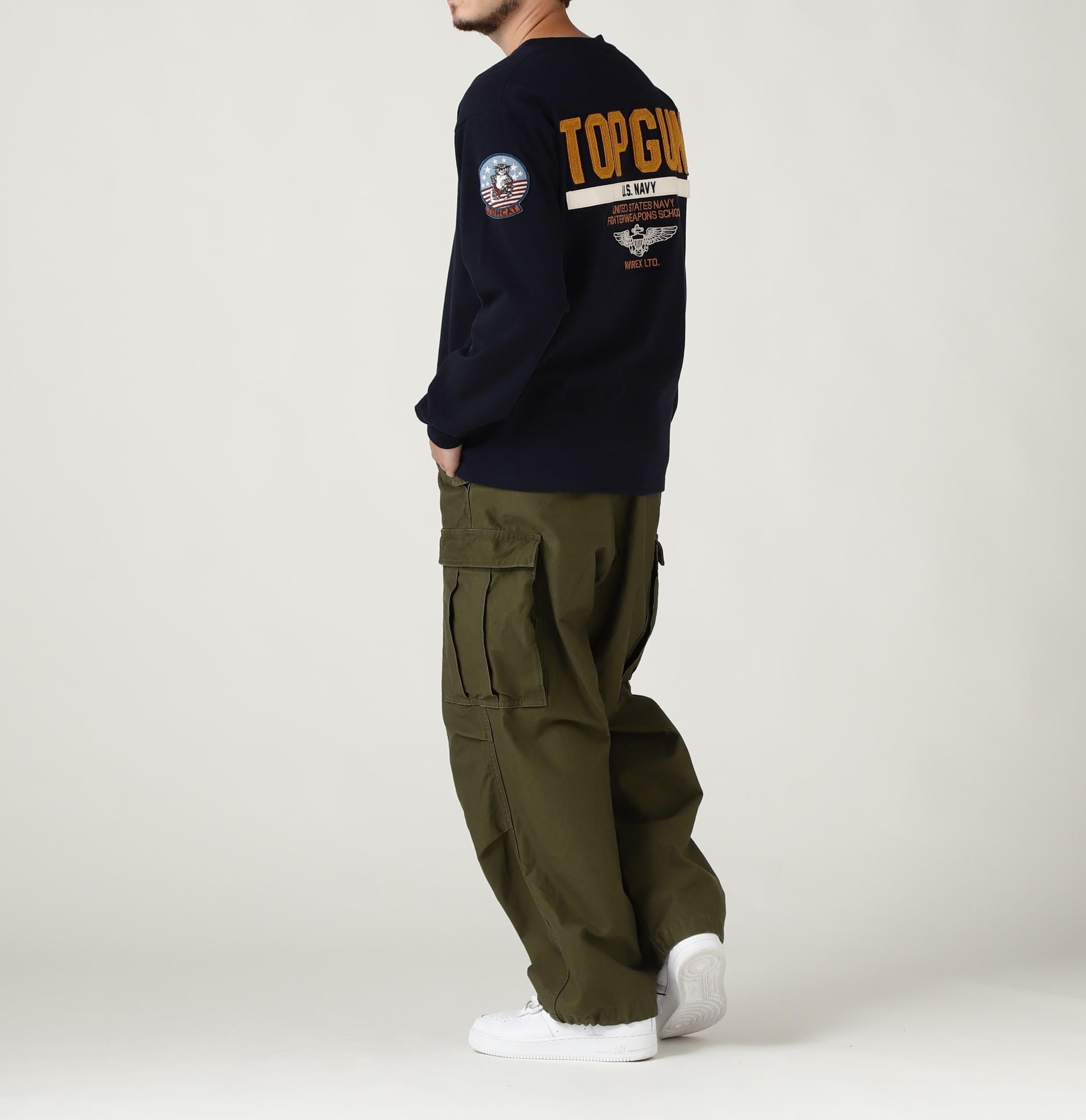 LONG SLEEVE T-SHI>T TOPGUN / 長袖 Tシャツ トップガン ネイビー