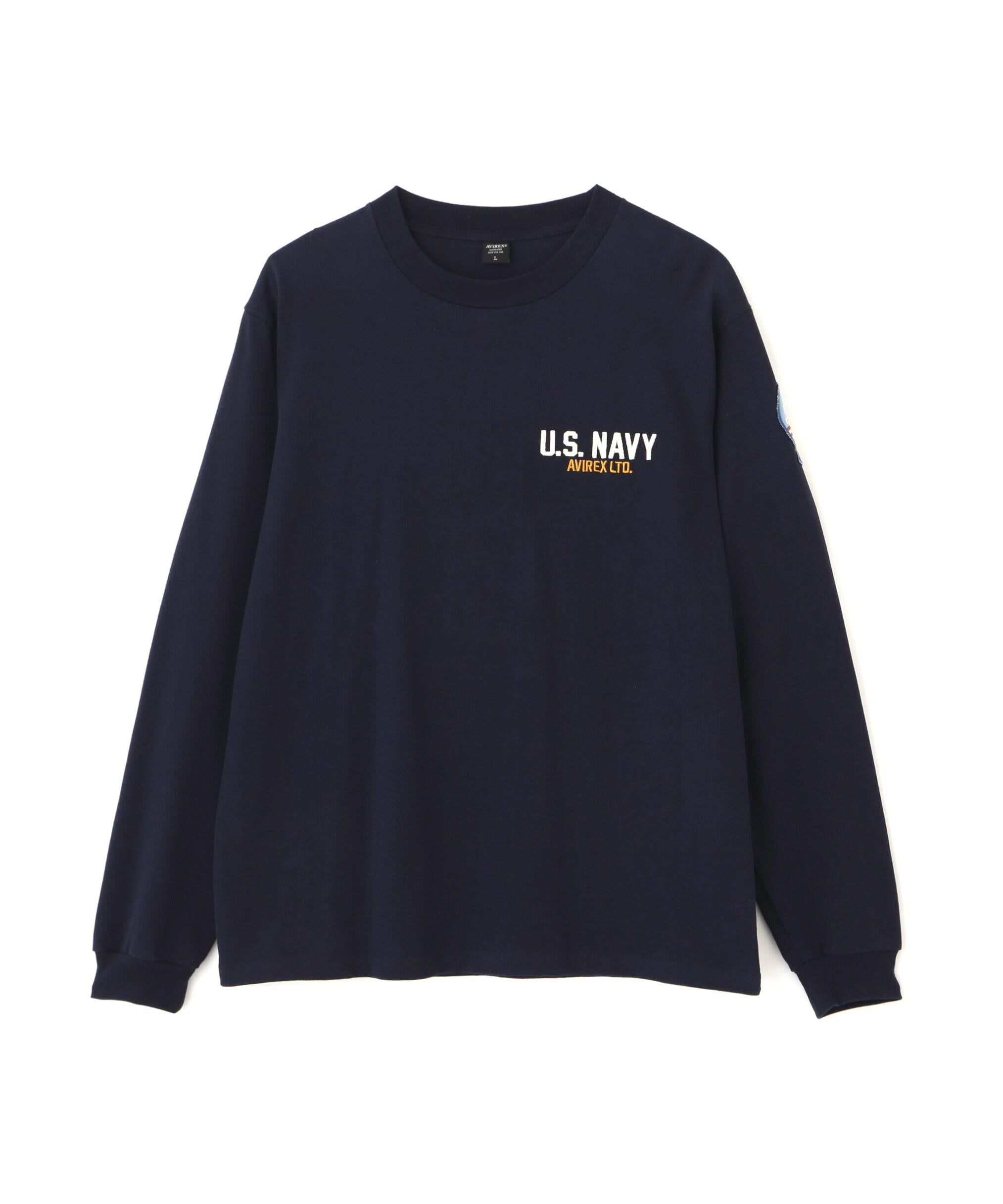 LONG SLEEVE T-SHI>T TOPGUN / 長袖 Tシャツ トップガン ネイビー