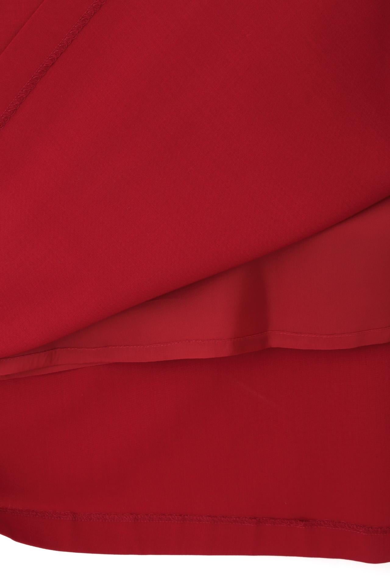 タックドレープドレス_ レッド