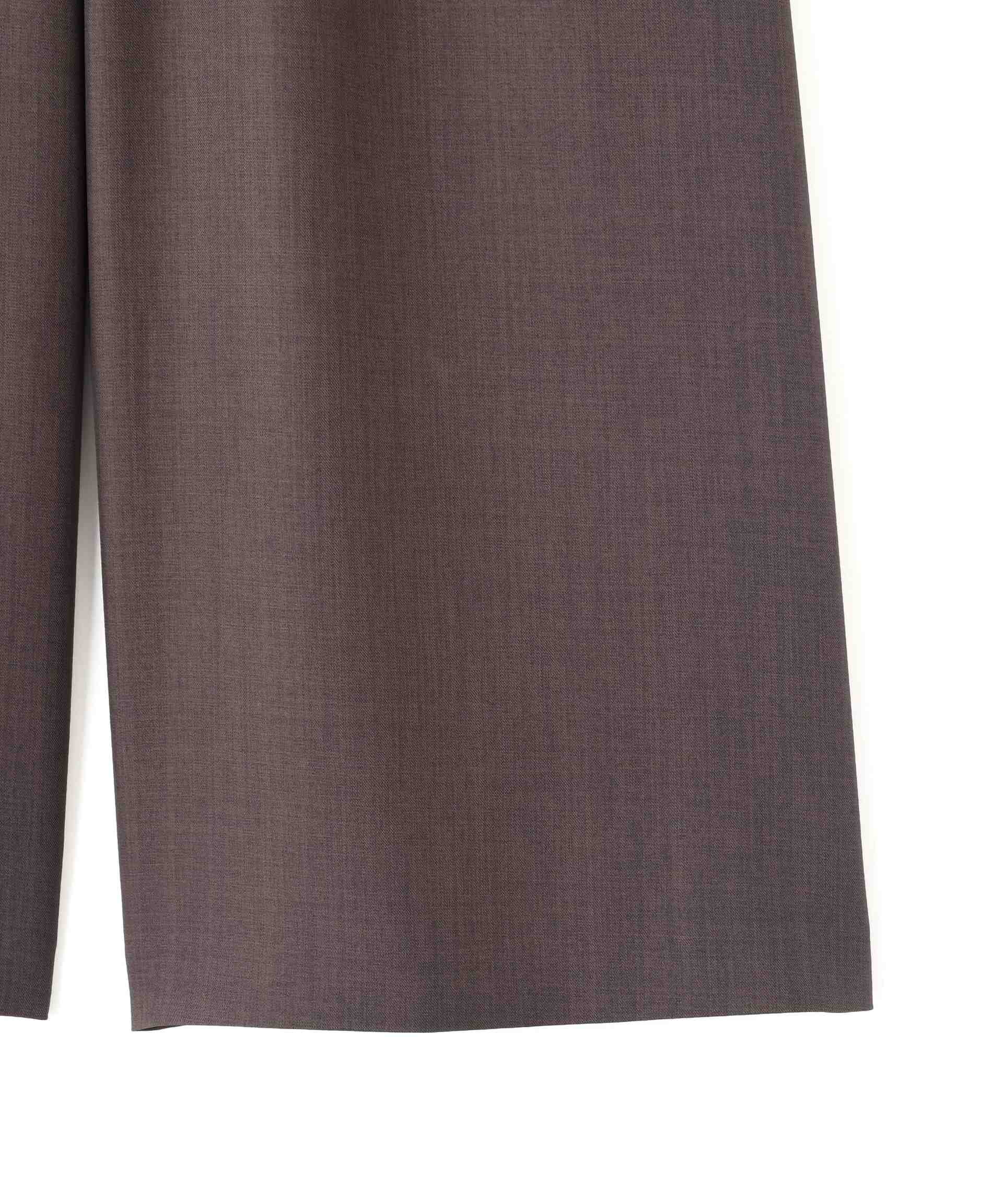 細ベルト付きワイドパンツ チャコール