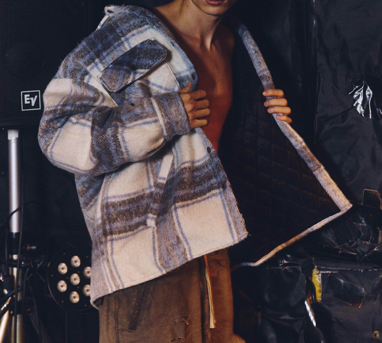 FR(13)NDS/フレンズ/Shaggy Check BLOUSON ブルー