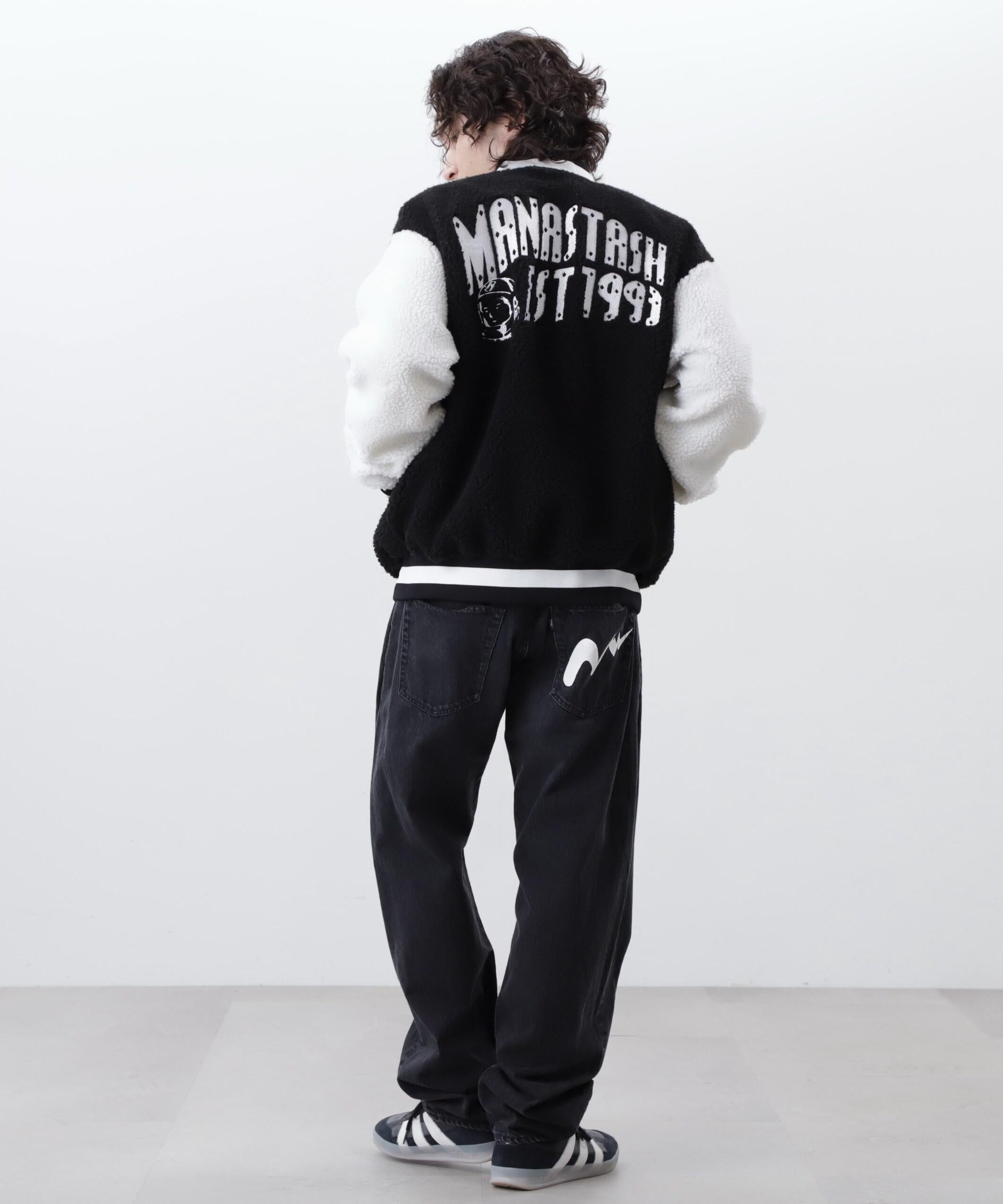 MANASTASH/マナスタッシュ/MS DENIM SKATE> PANTS/デニムスケートパンツ ブラックユーズド1