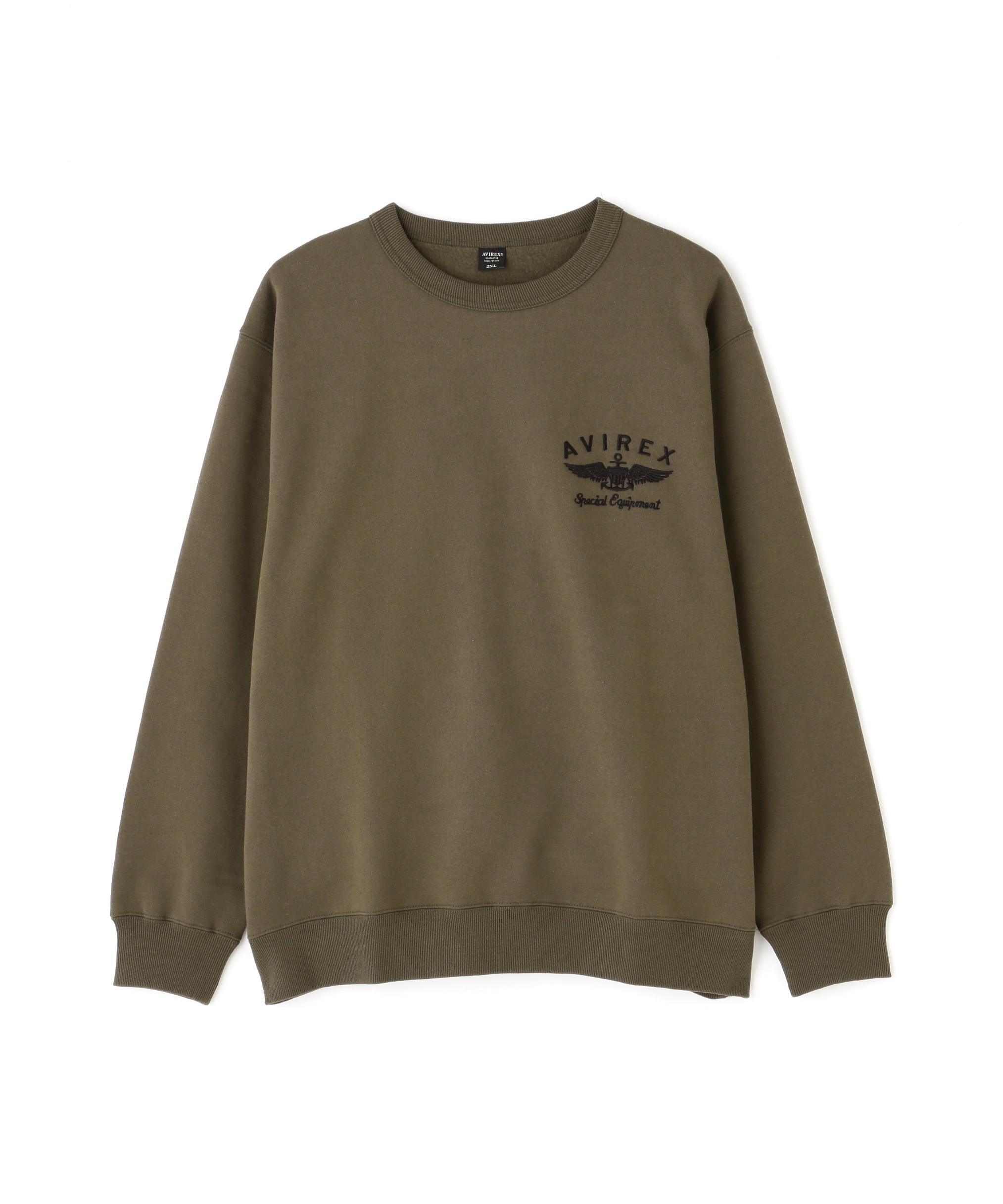 VARSITY LOGO CREW NECK SWEAT /バーシティ ロゴ クルーネック スウェ オリーブ
