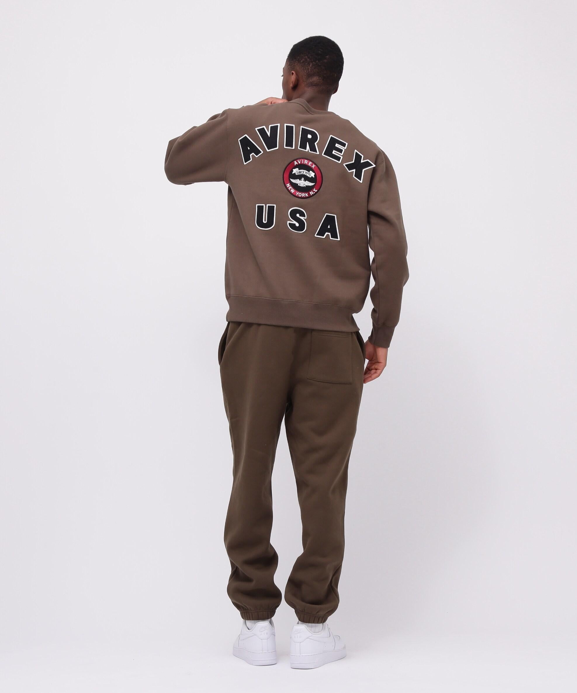 VARSITY LOGO CREW NECK SWEAT /バーシティ ロゴ クルーネック スウェ オリーブ