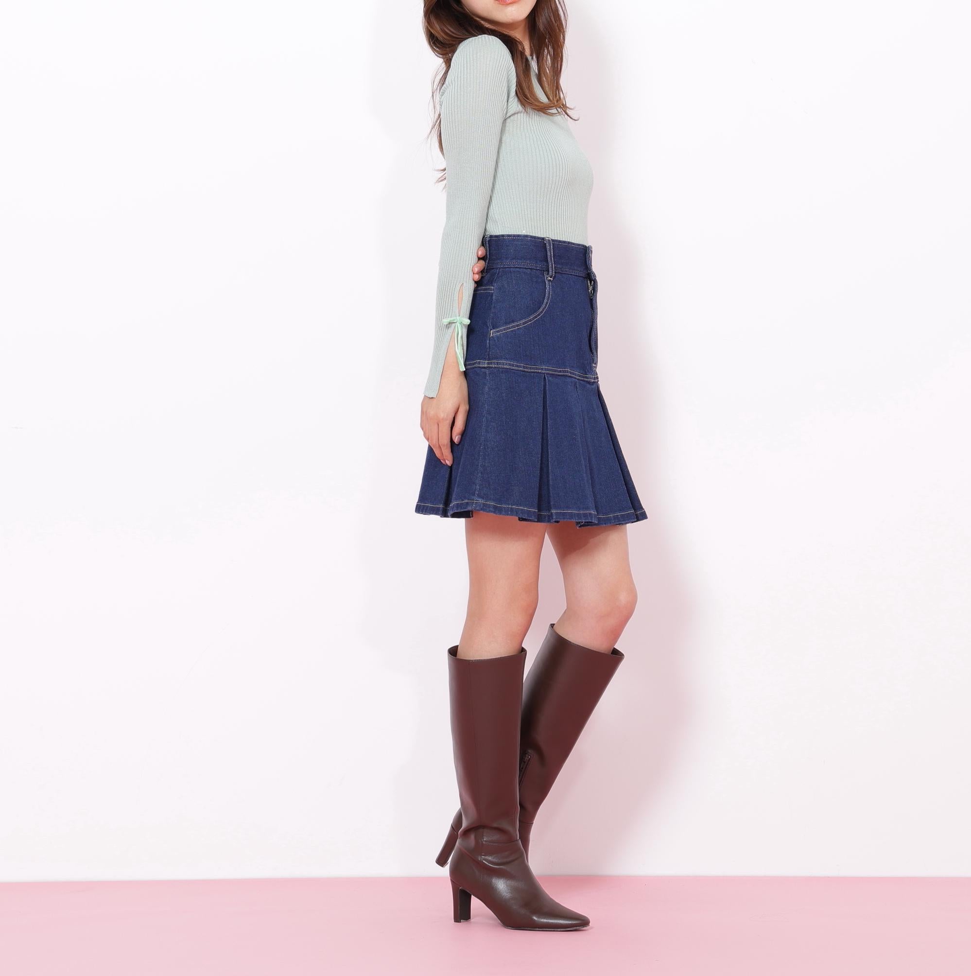 スパンコールコンパクトリブニット グリーン