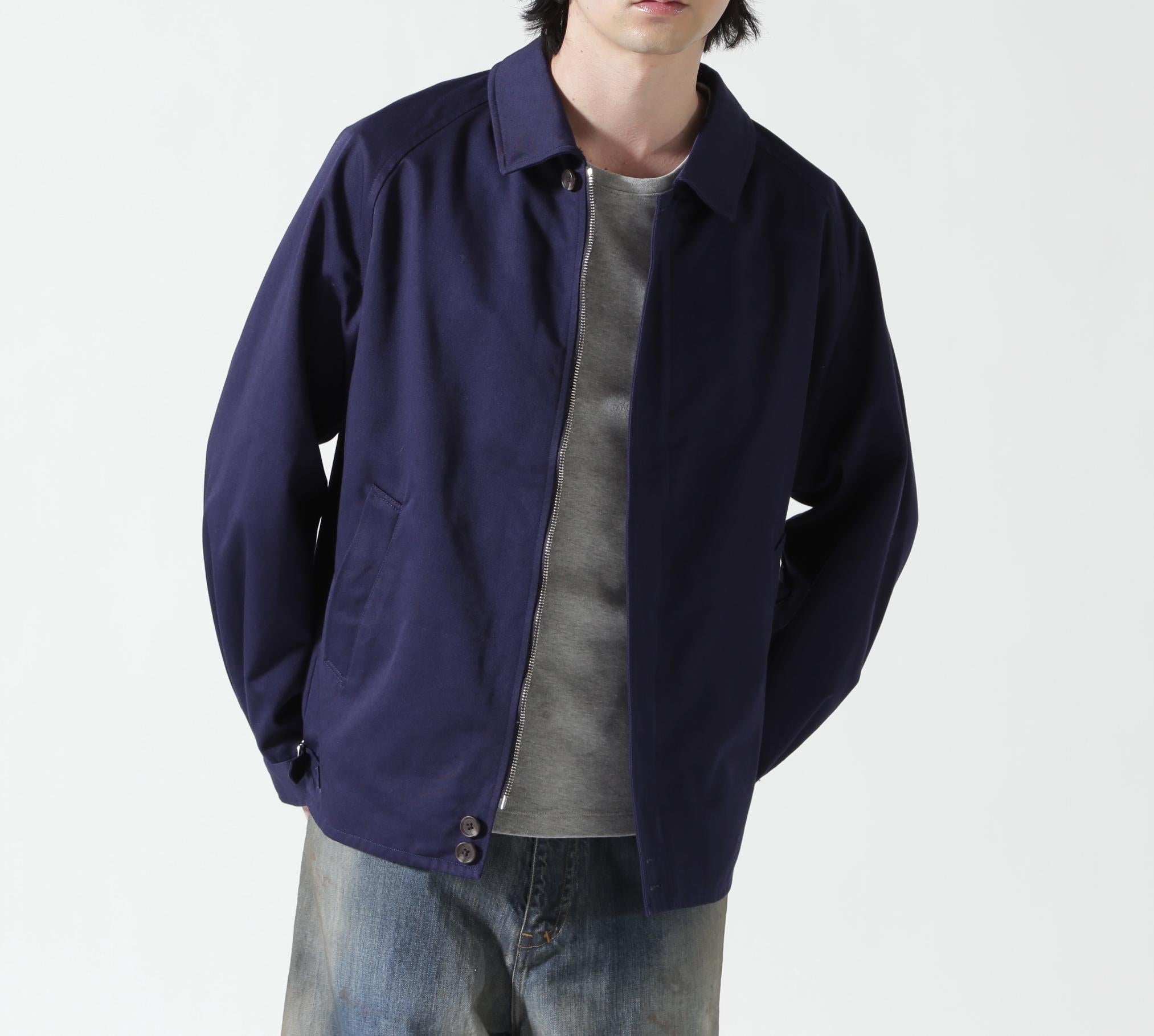 FOUNDOUR/ファウンダ/T/C TWILL ZIP UP BLOUSON ネイビー