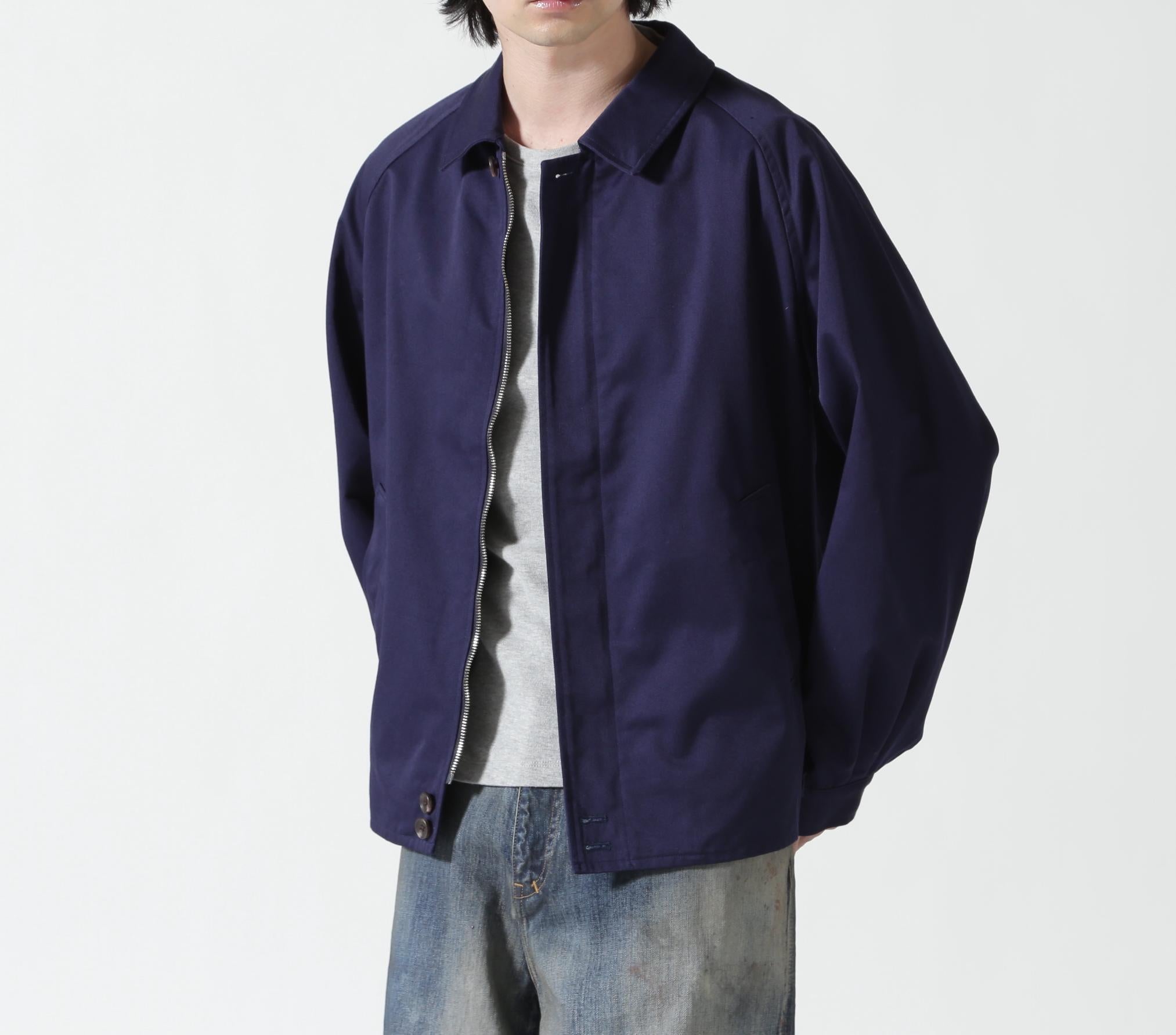 FOUNDOUR/ファウンダ/T/C TWILL ZIP UP BLOUSON ネイビー