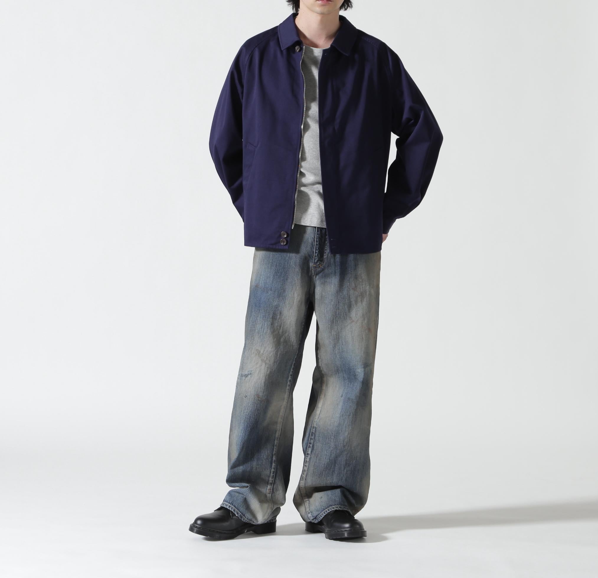 FOUNDOUR/ファウンダ/T/C TWILL ZIP UP BLOUSON ネイビー