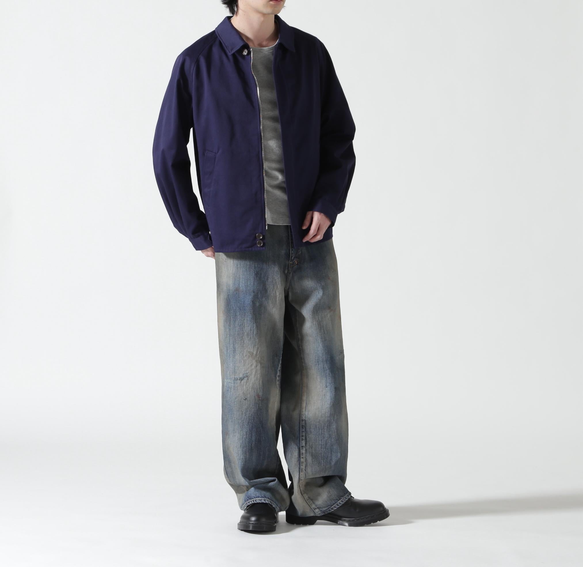 FOUNDOUR/ファウンダ/T/C TWILL ZIP UP BLOUSON ネイビー