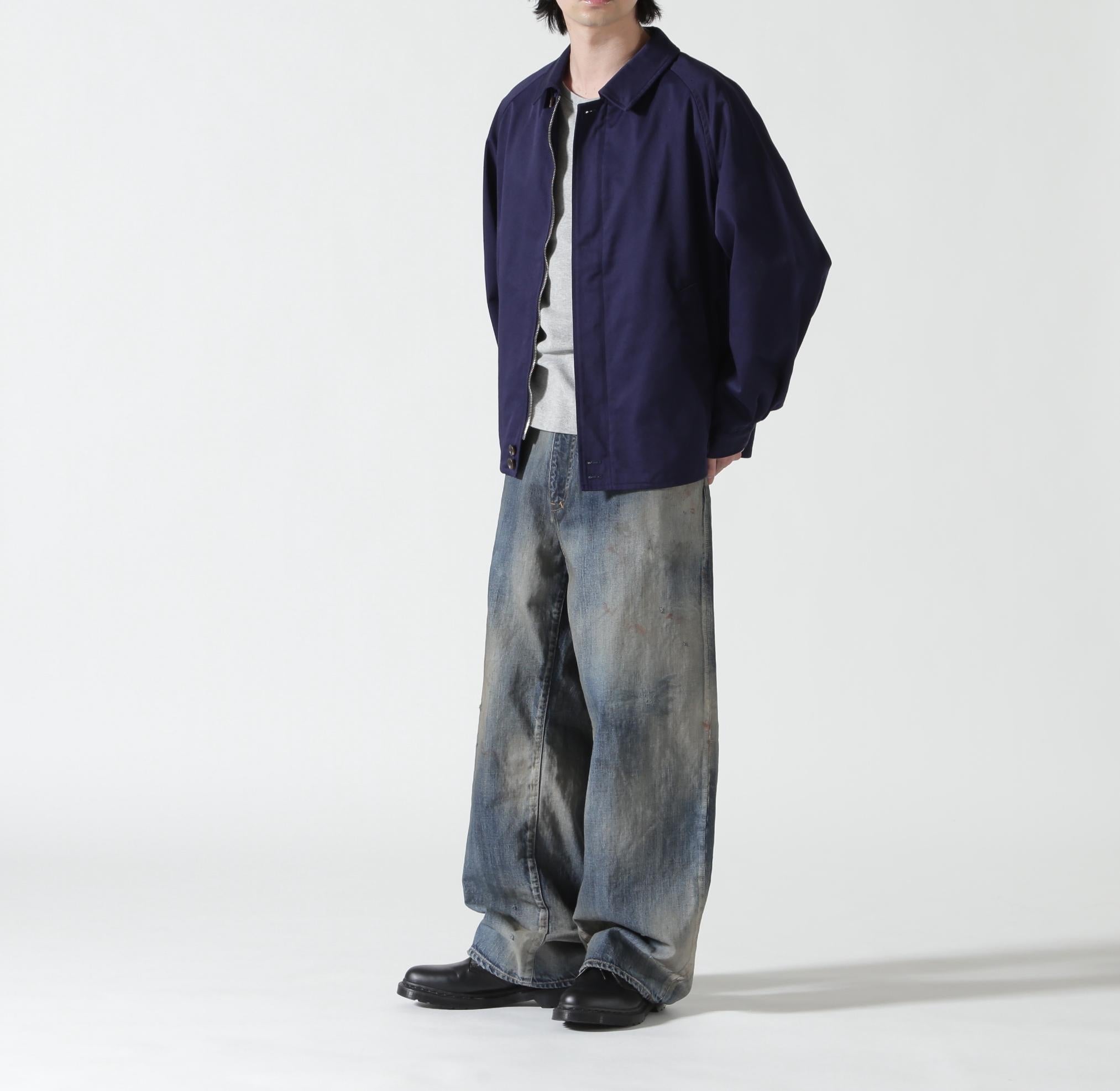 FOUNDOUR/ファウンダ/T/C TWILL ZIP UP BLOUSON ネイビー