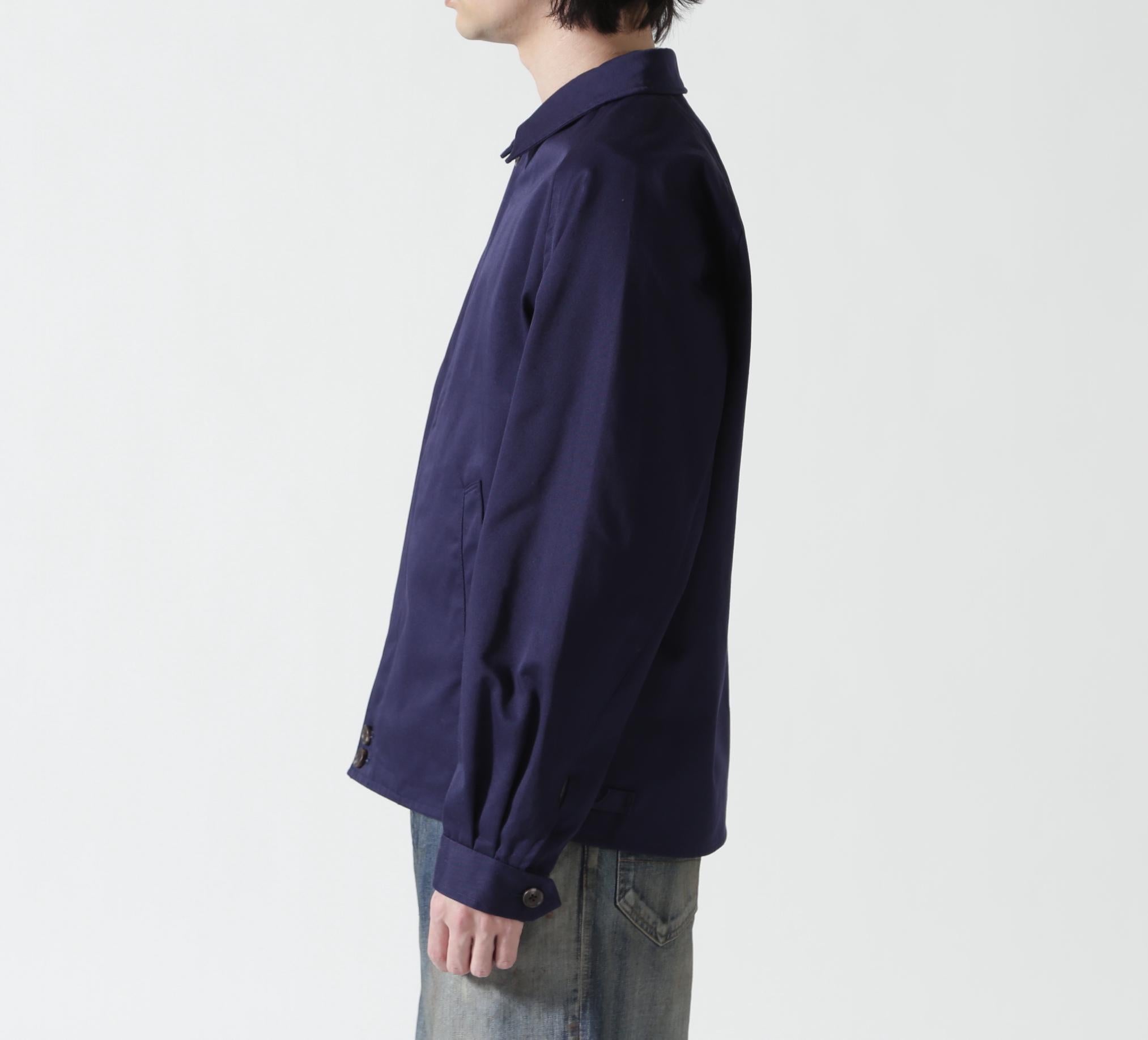 FOUNDOUR/ファウンダ/T/C TWILL ZIP UP BLOUSON ネイビー