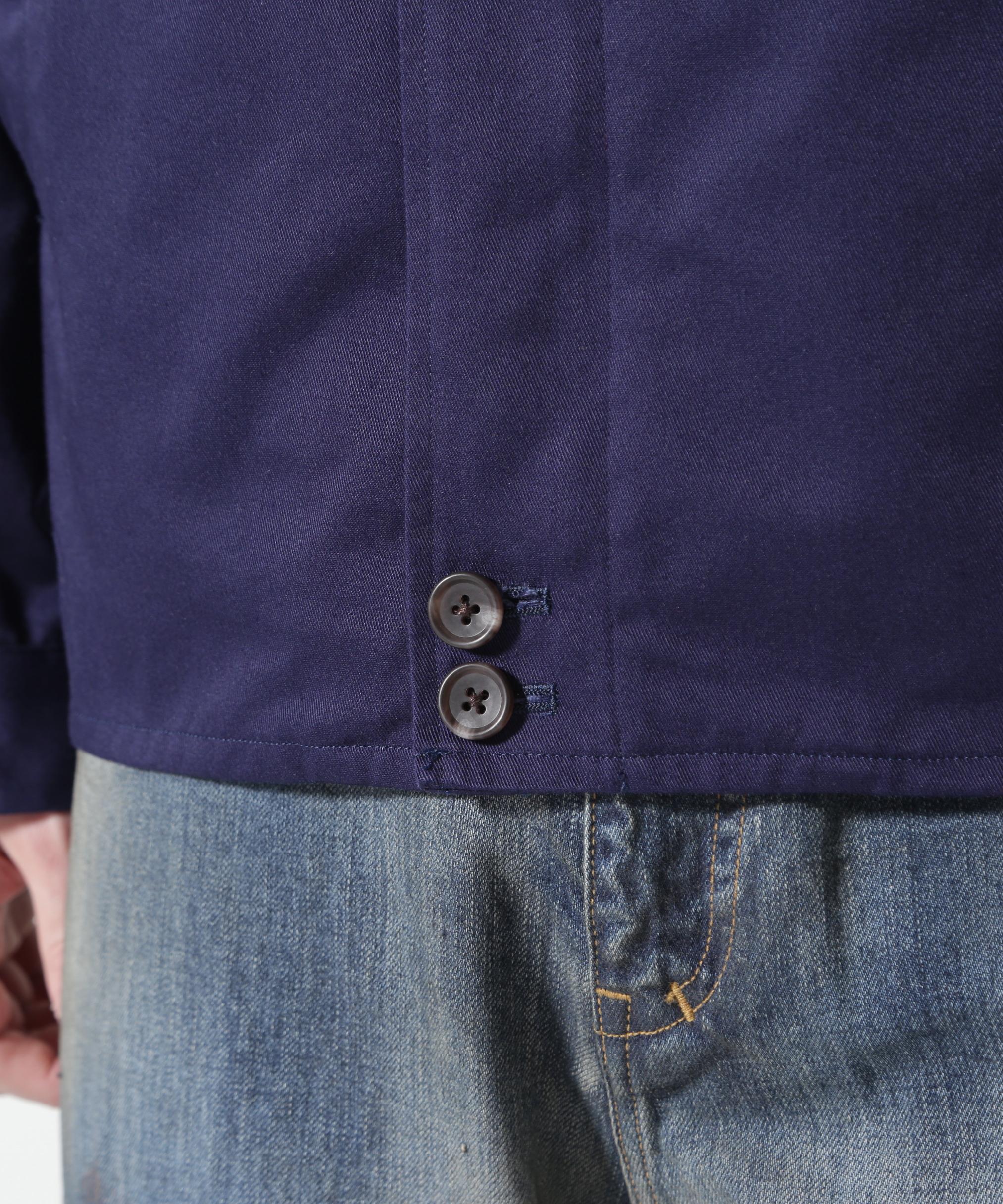 FOUNDOUR/ファウンダ/T/C TWILL ZIP UP BLOUSON ネイビー