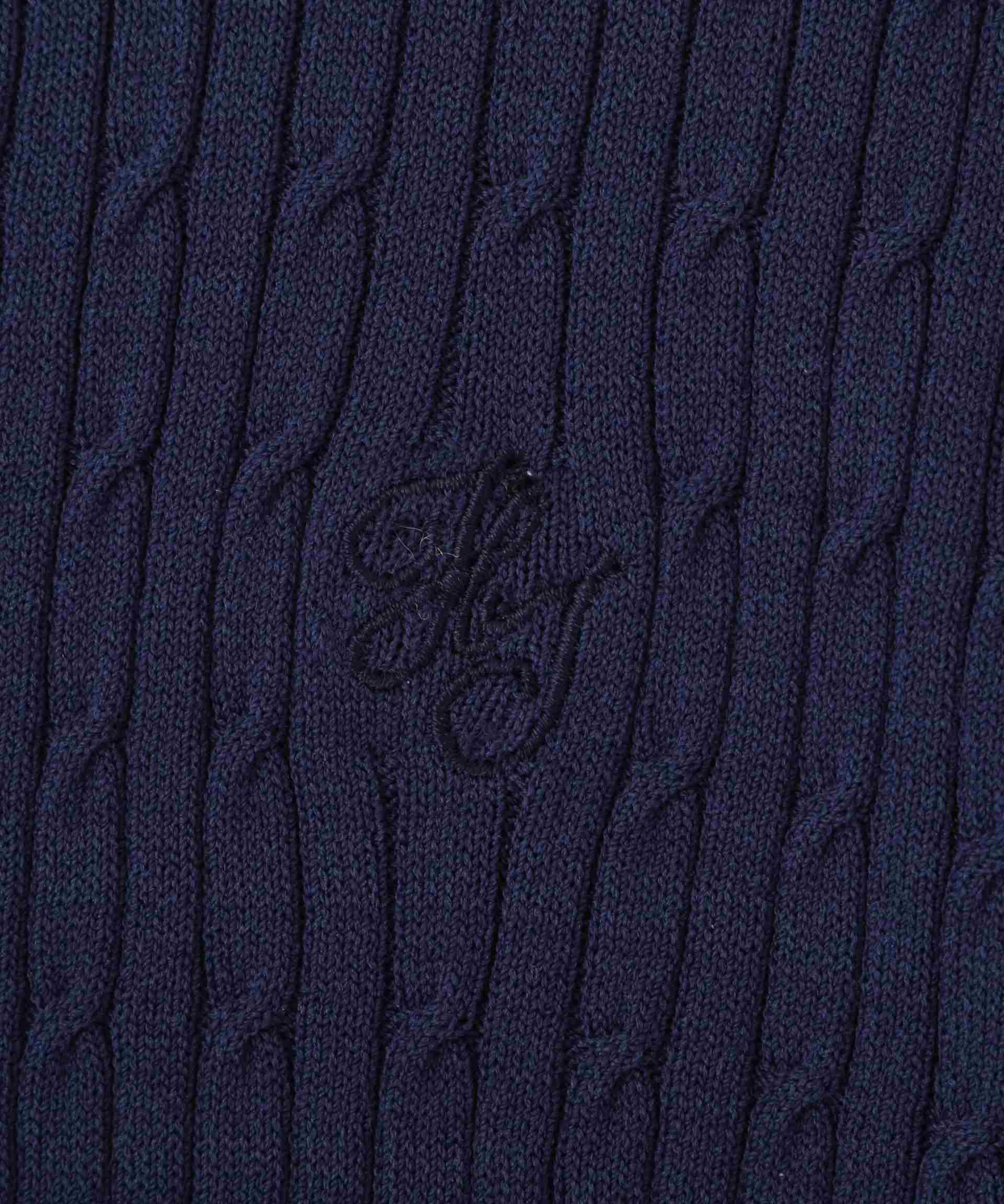 ベーシックミニケーブルリブカーディガン ネイビー