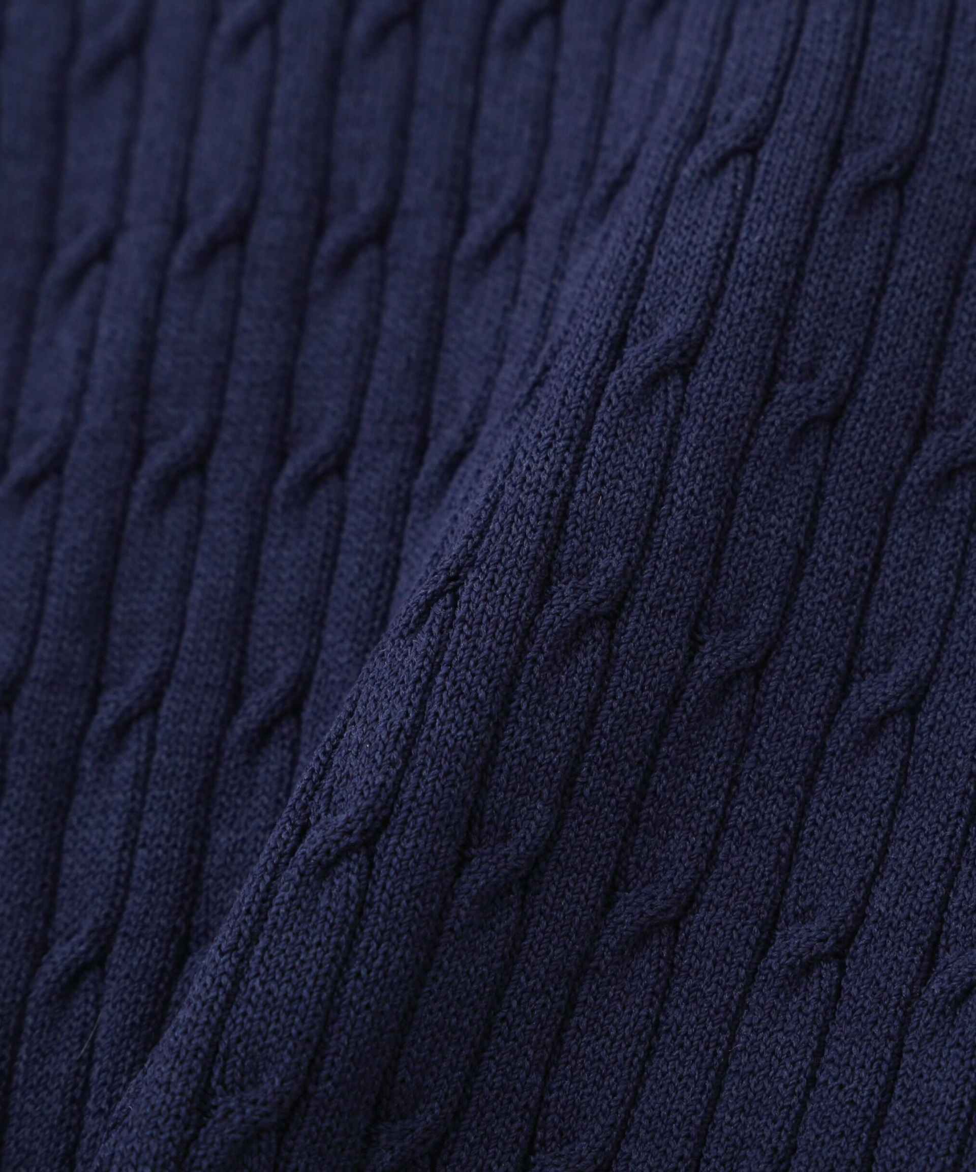 ベーシックミニケーブルリブカーディガン ネイビー