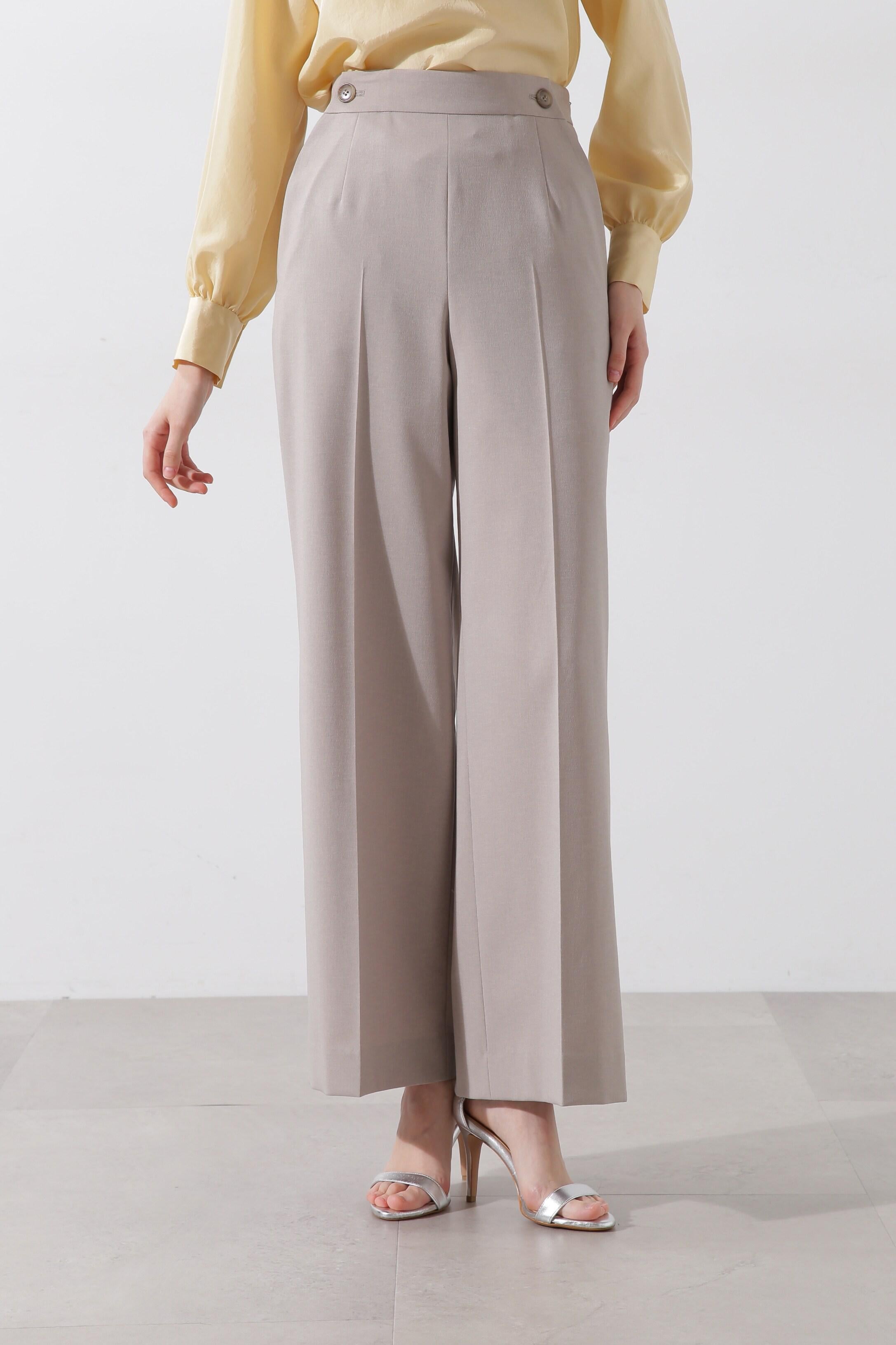 ◆ストライプセットアップパンツ ベージュ