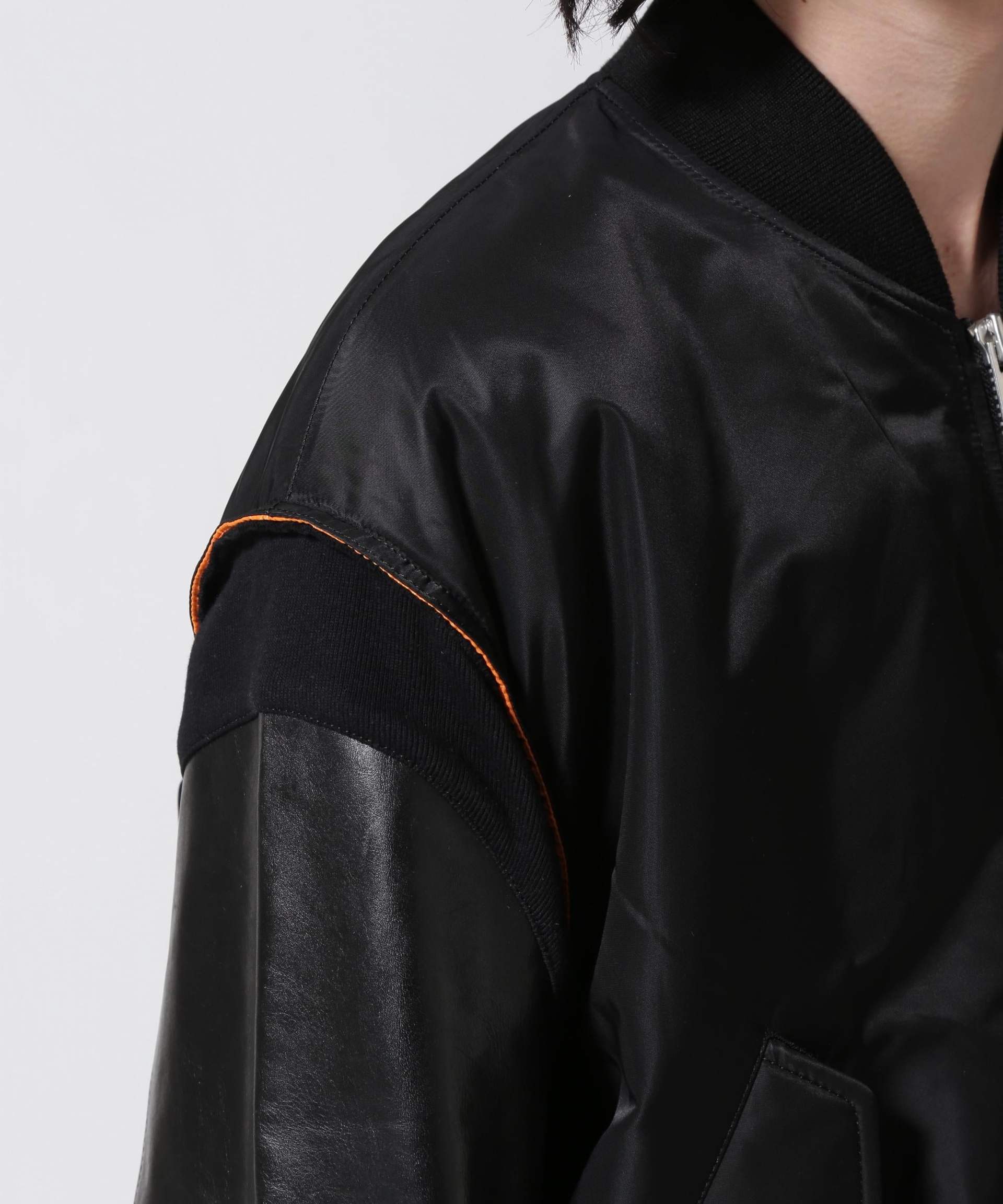 UNDERCOVER/Undercover/Sleeve Leather MA-1/UC2D9205